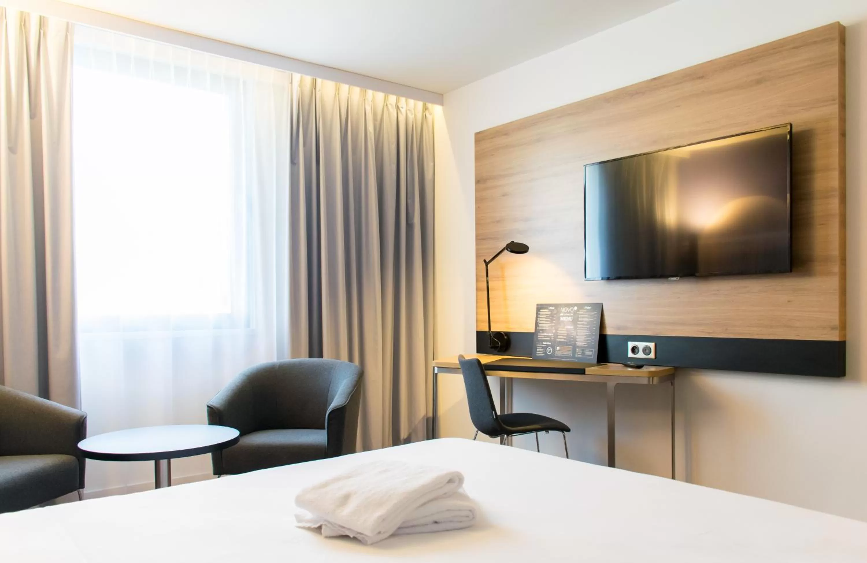 TV and multimedia, Bed in Novotel Szczecin Centrum