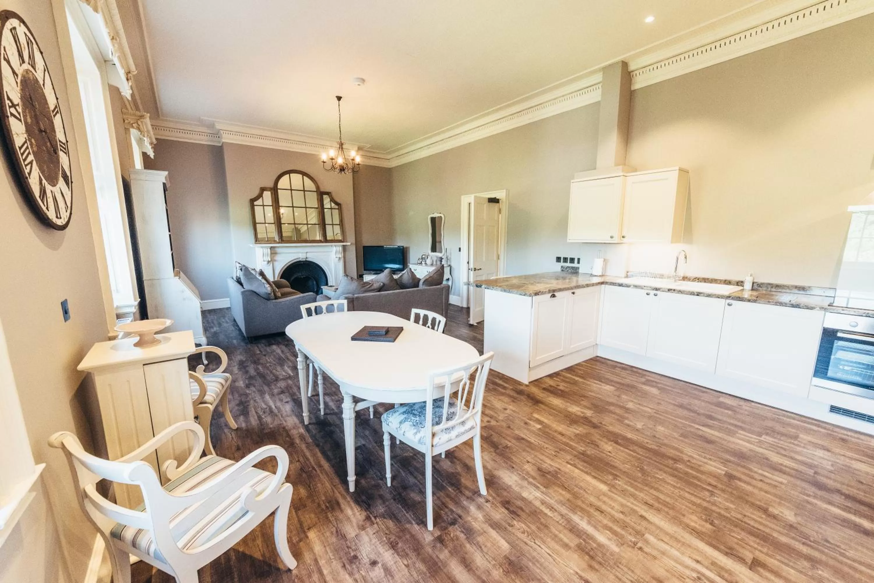 Kitchen or kitchenette, Dining Area in Birchover Bridgford Hall