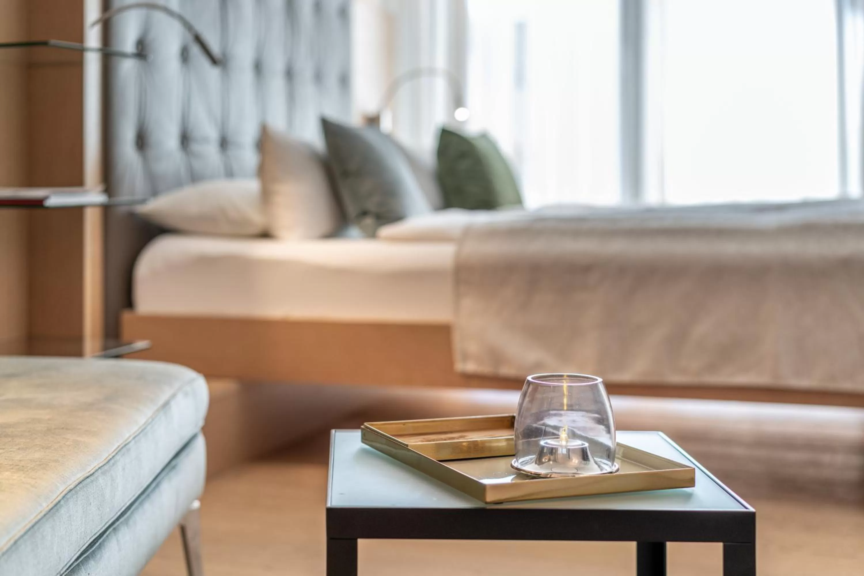 Decorative detail, Bed in hirschen dornbirn - das boutiquestyle hotel - skyrelax & wellness im rooftop