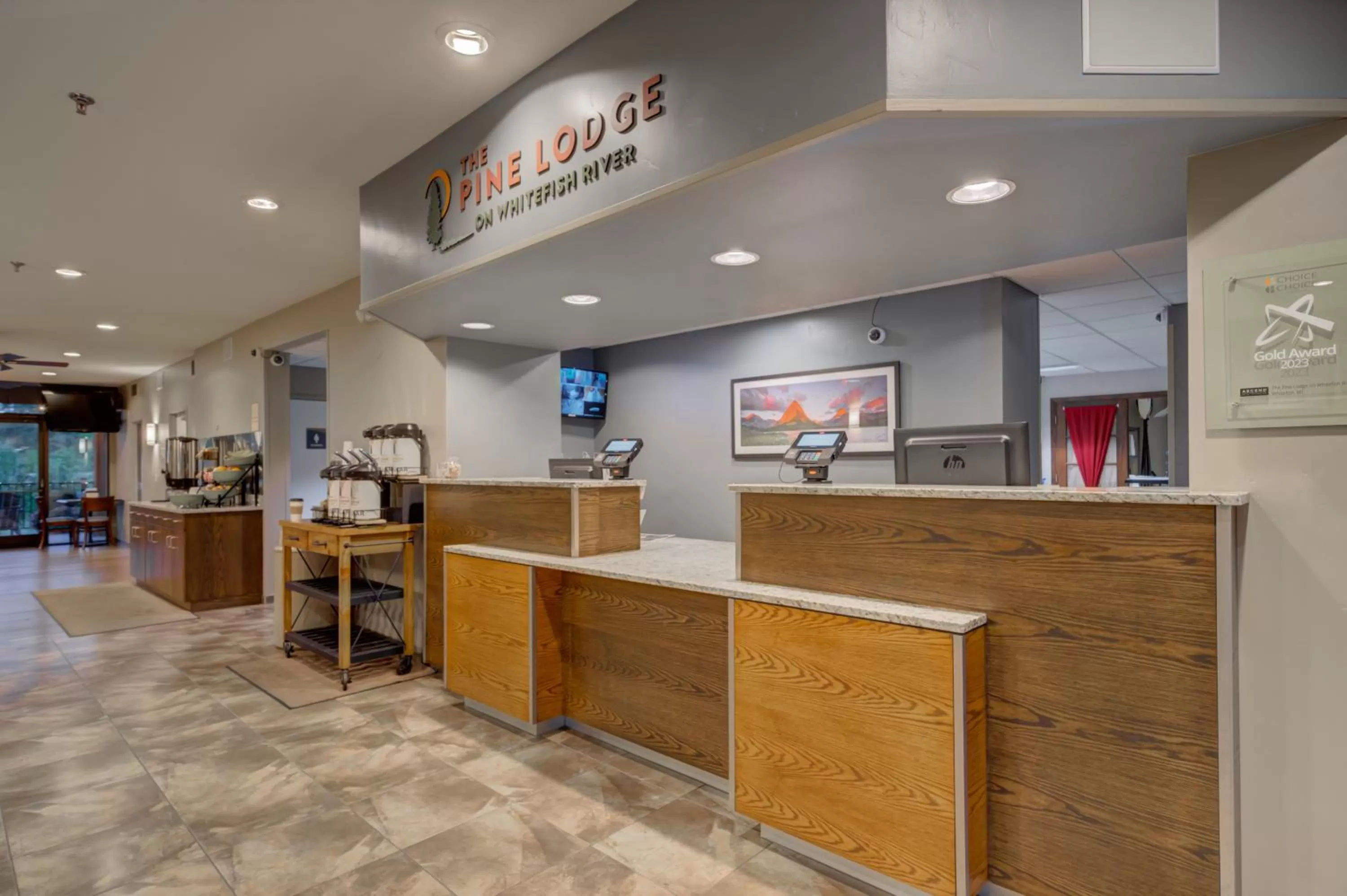 Lobby or reception in Whitefish Riverfront Hotel