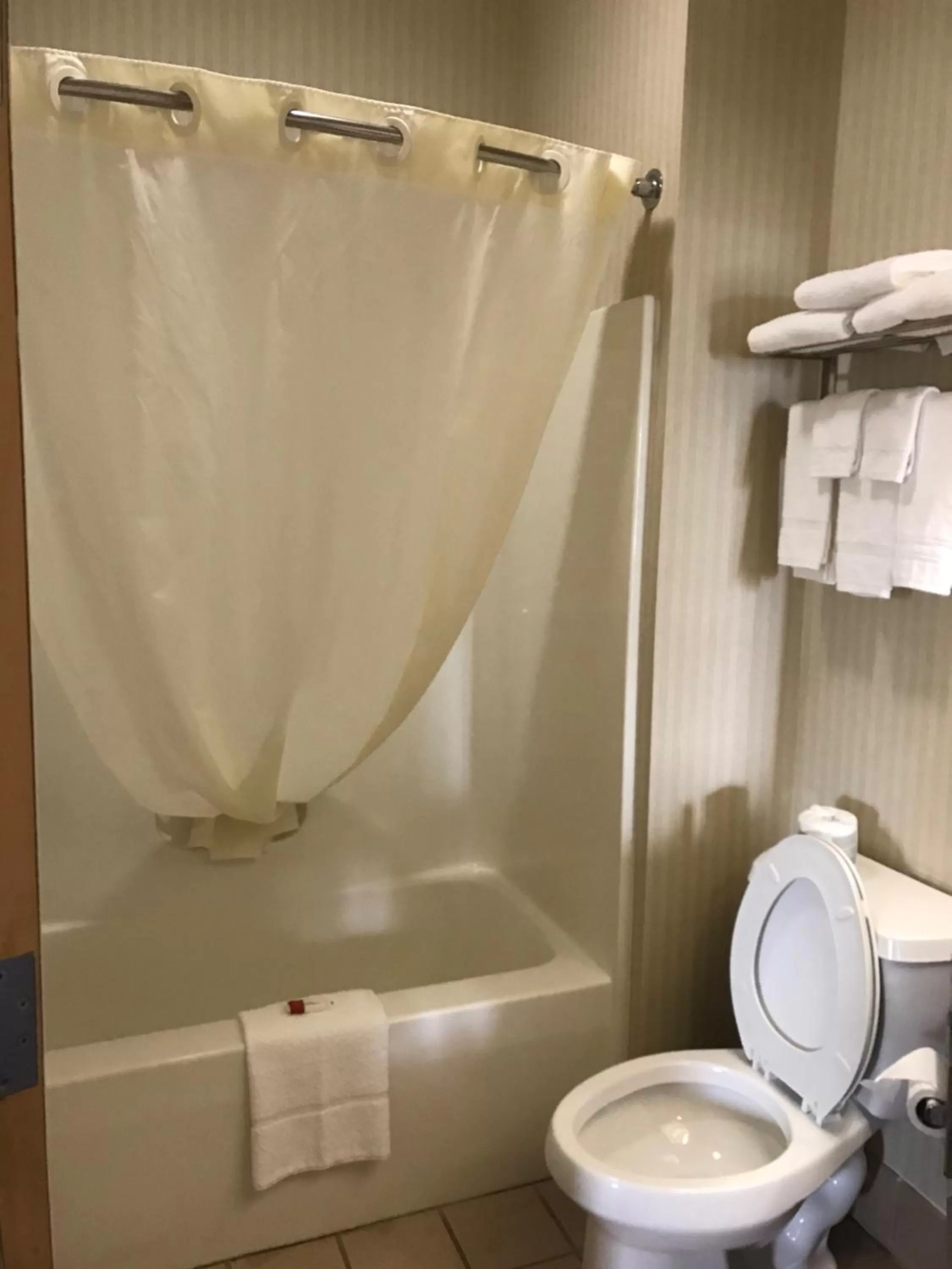 Bathroom in Super 8 by Wyndham Harrisburg Hershey North