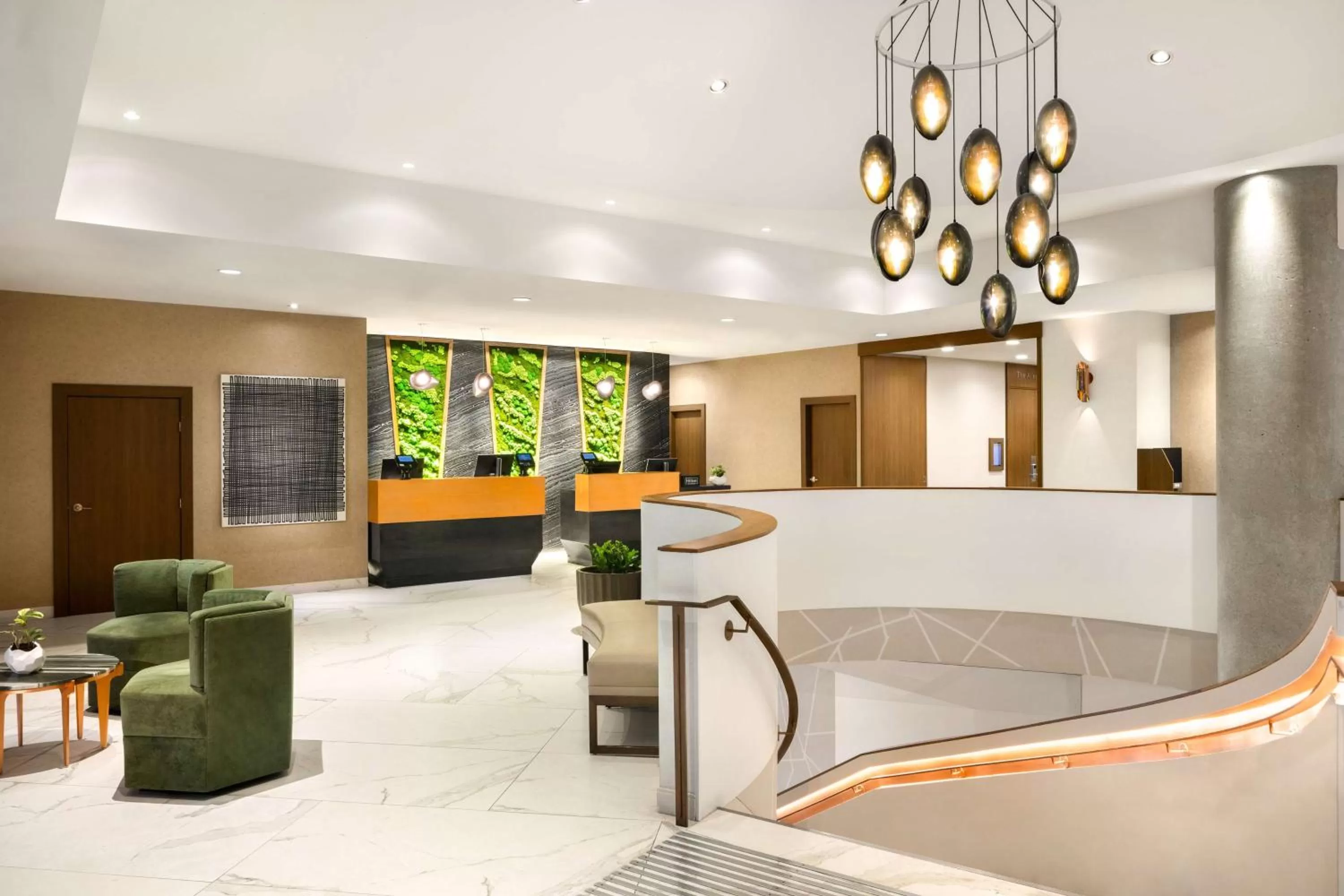 Lobby or reception in Hilton Vancouver Downtown, BC, Canada