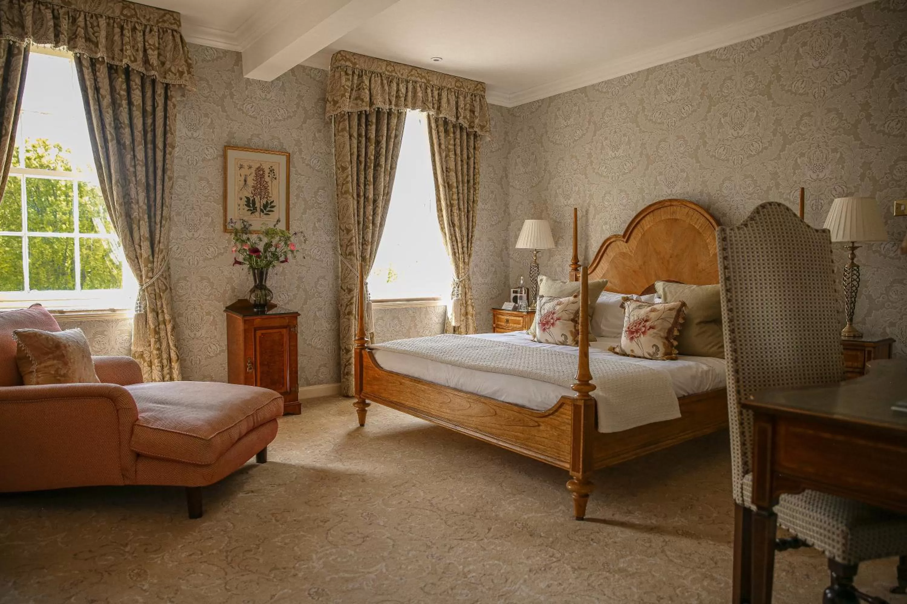 Bedroom, Bed in Lucknam Park, Emblems Collection