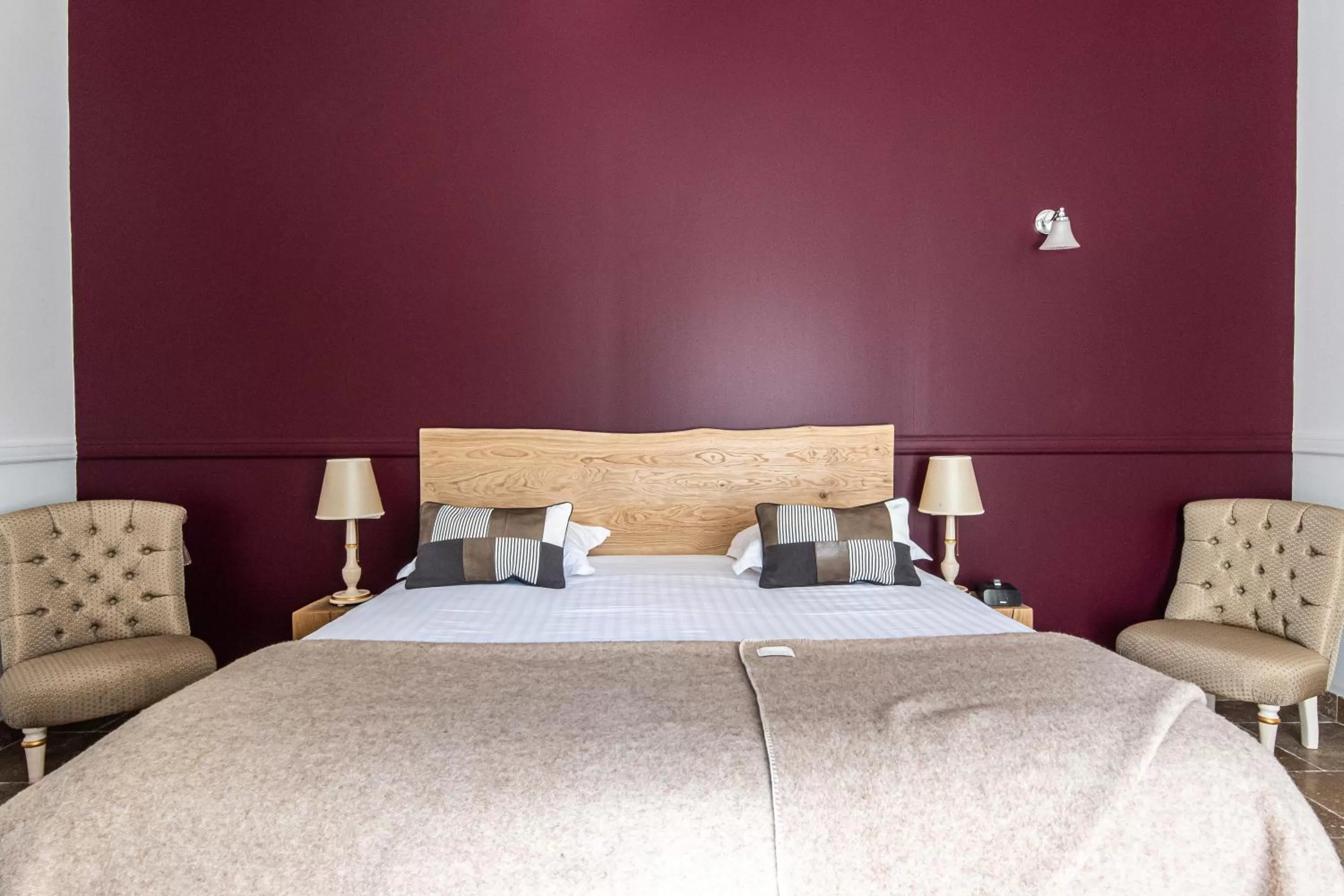 Patio, Bed in Hôtel Mas Valentine