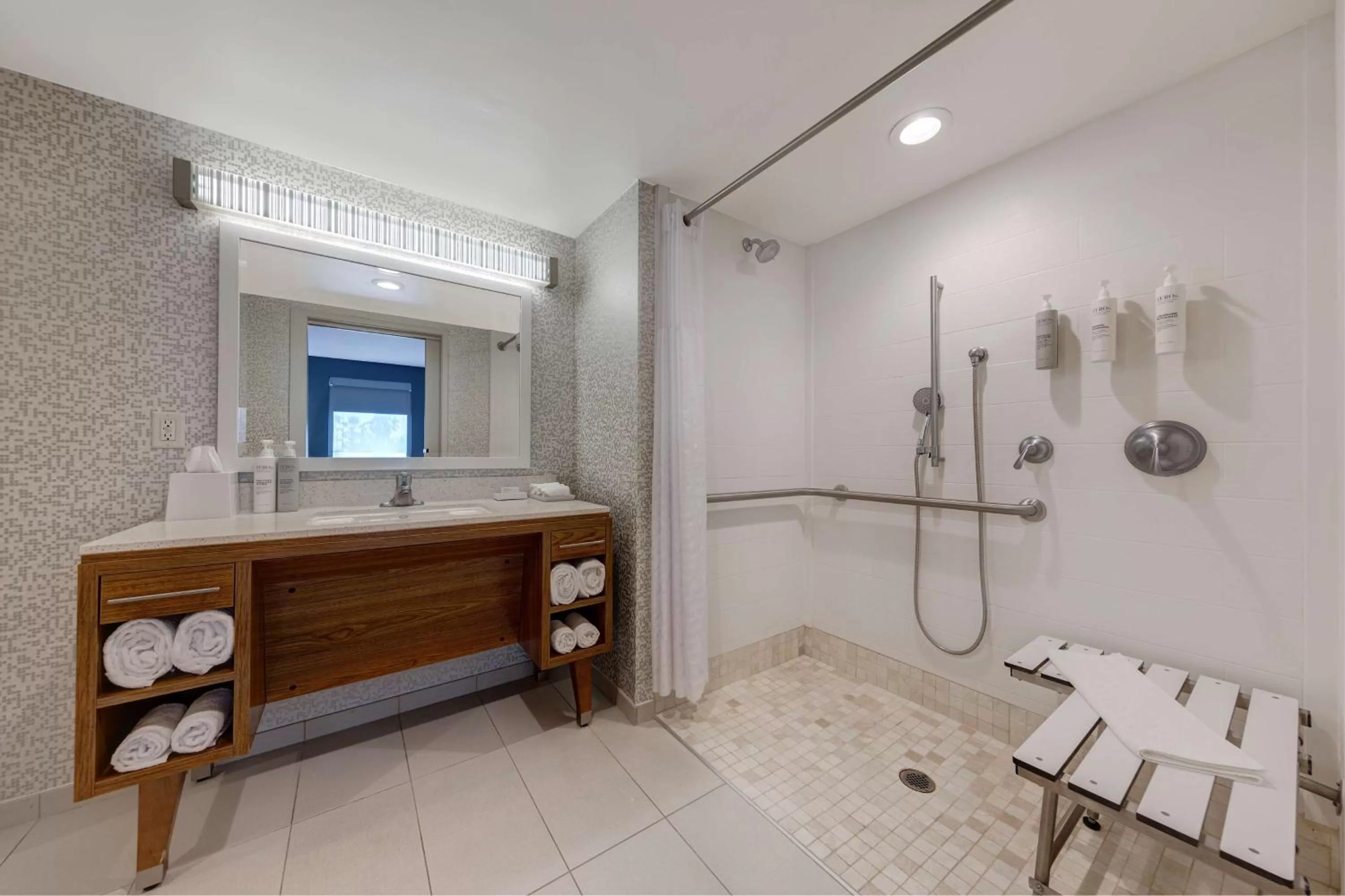 Bathroom in Home2 Suites by Hilton Orlando International Drive South - Free Shuttle to Theme Parks
