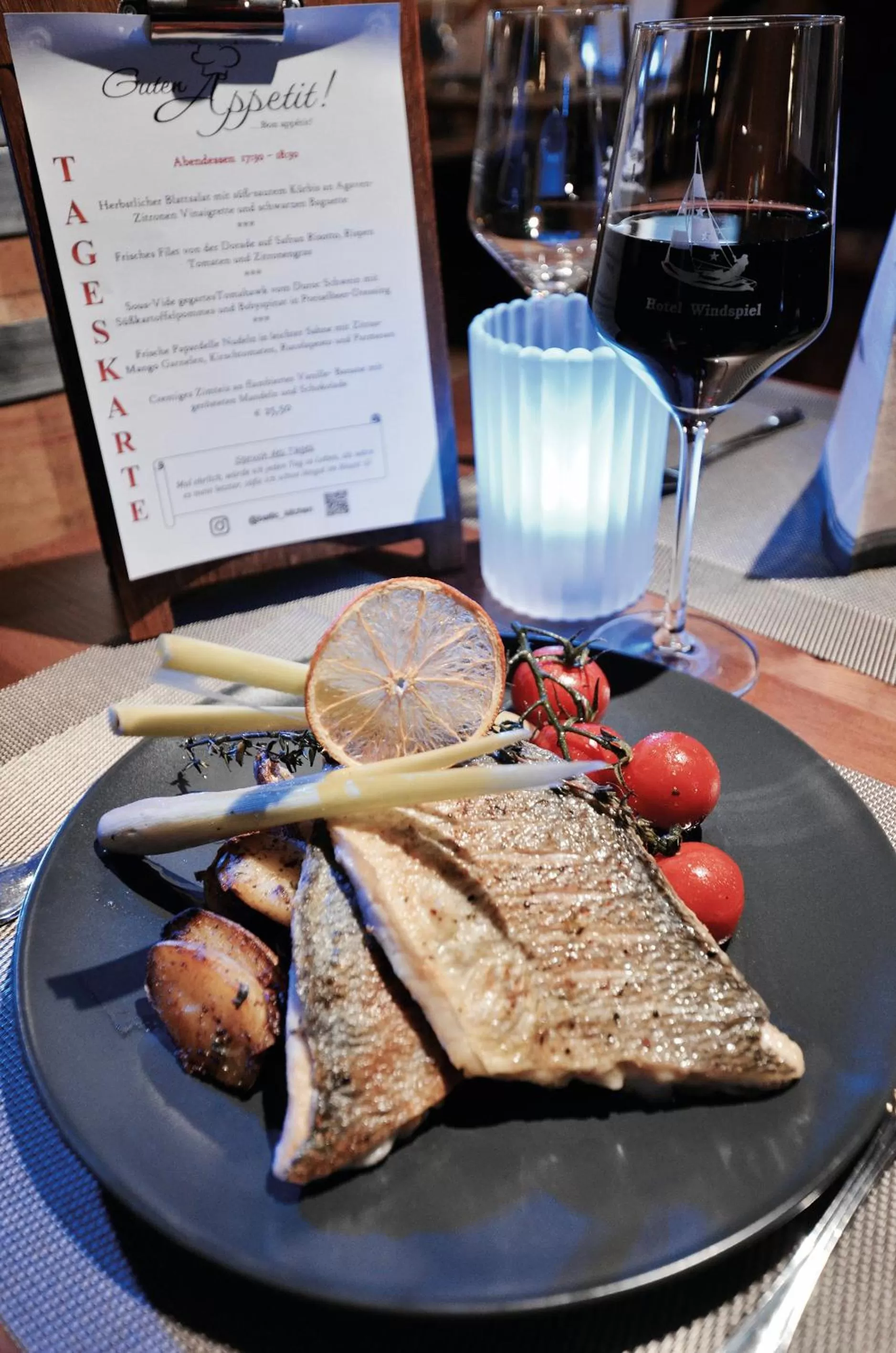 Food close-up in Hotel Windspiel