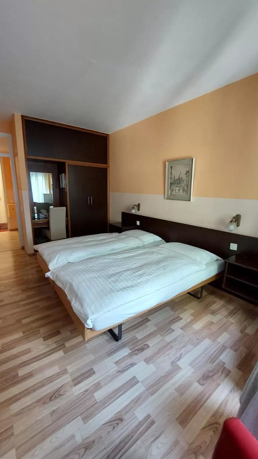 Bed in Swiss Lodge Nassa Garni