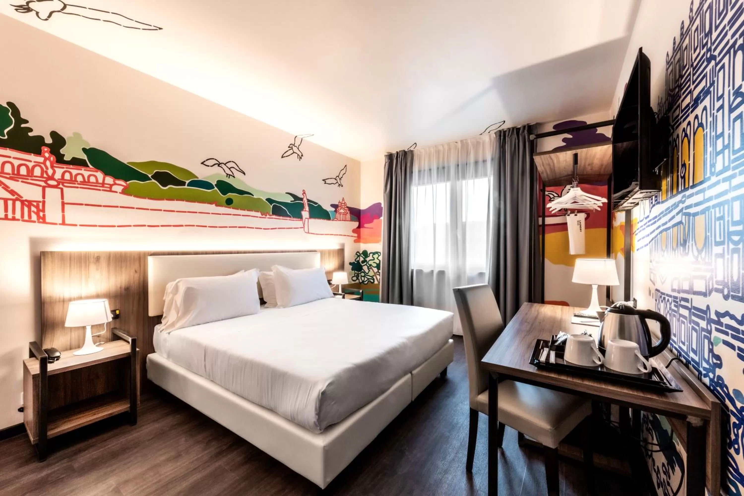 Bed in Muraless Art Hotel - WorldHotels Crafted