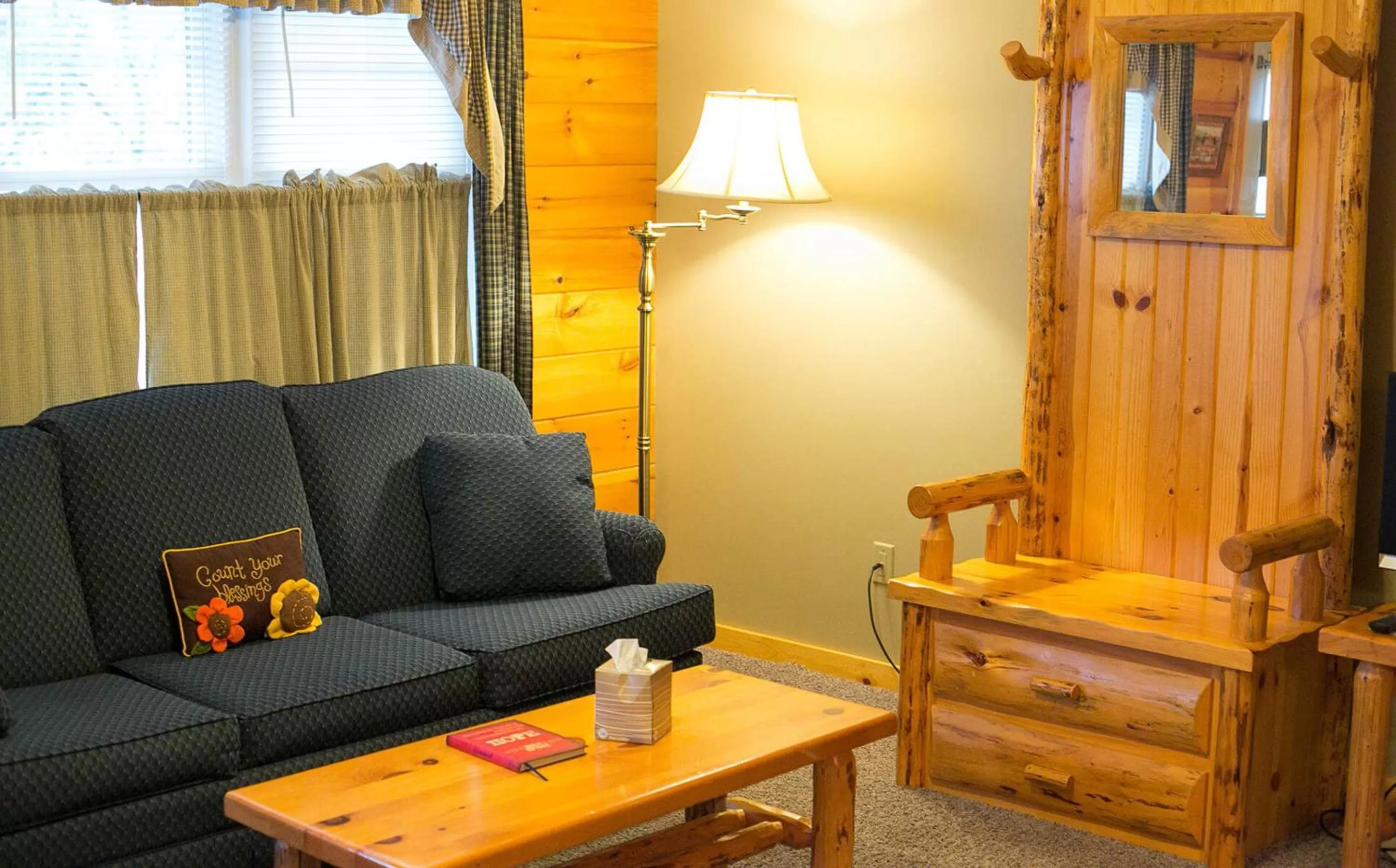Living room, Seating Area in Blessing Lodge by Amish Country Lodging
