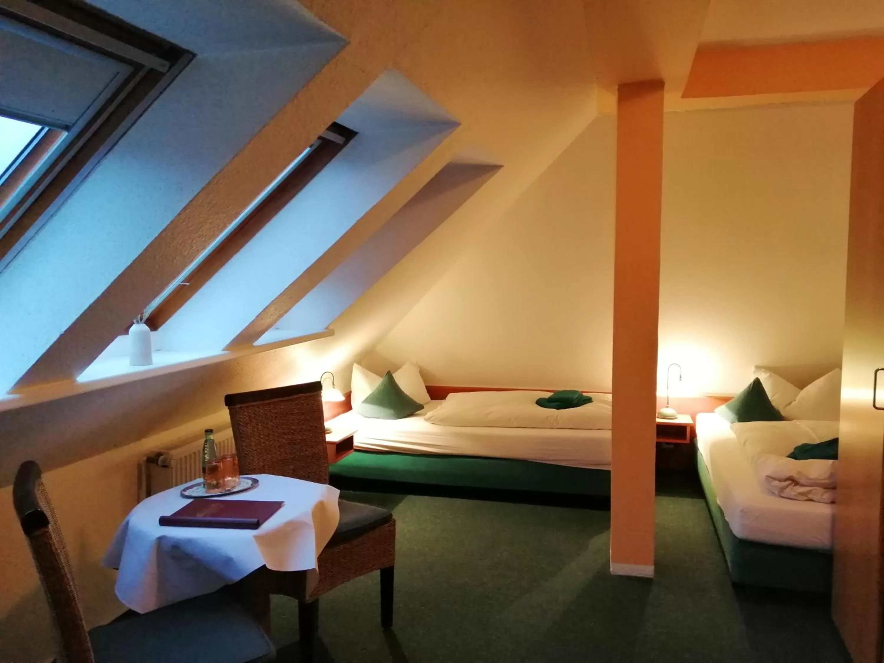 Photo of the whole room, Bed in Hotel Fährhaus Niederkleveez