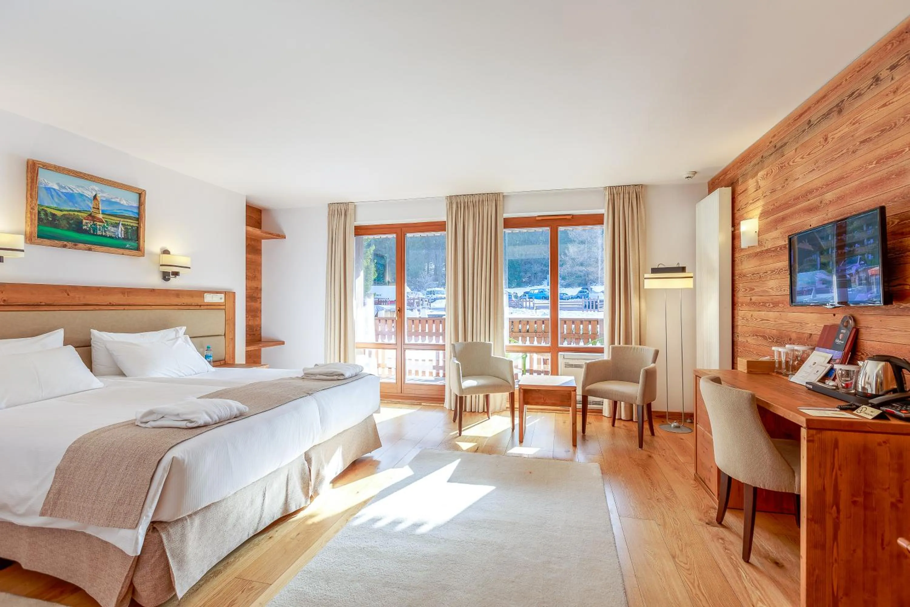 Bed in Teleferic Grand Hotel