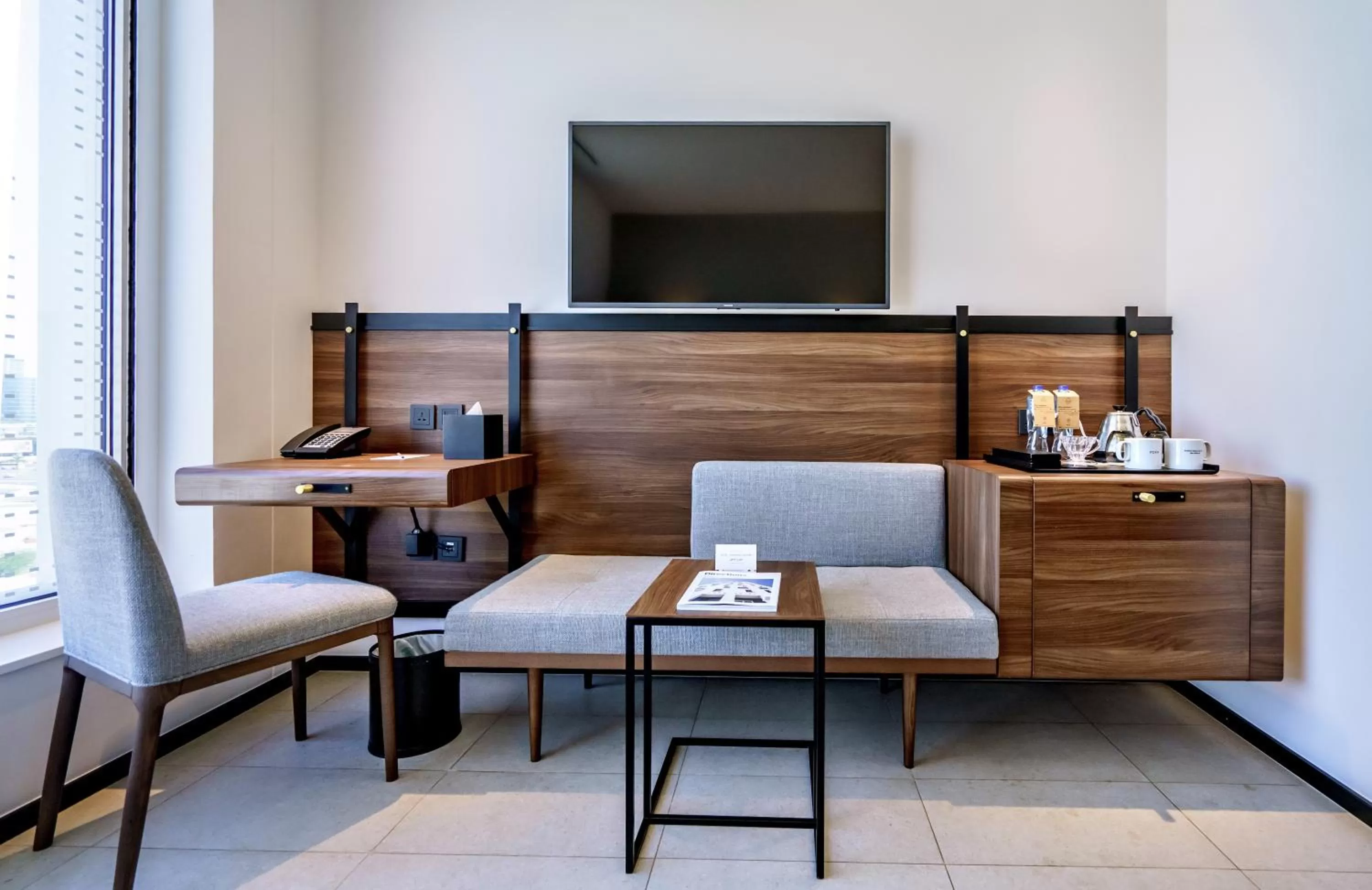 Seating area in FORM Hotel Al Jaddaf, Dubai, a Member of Design Hotels