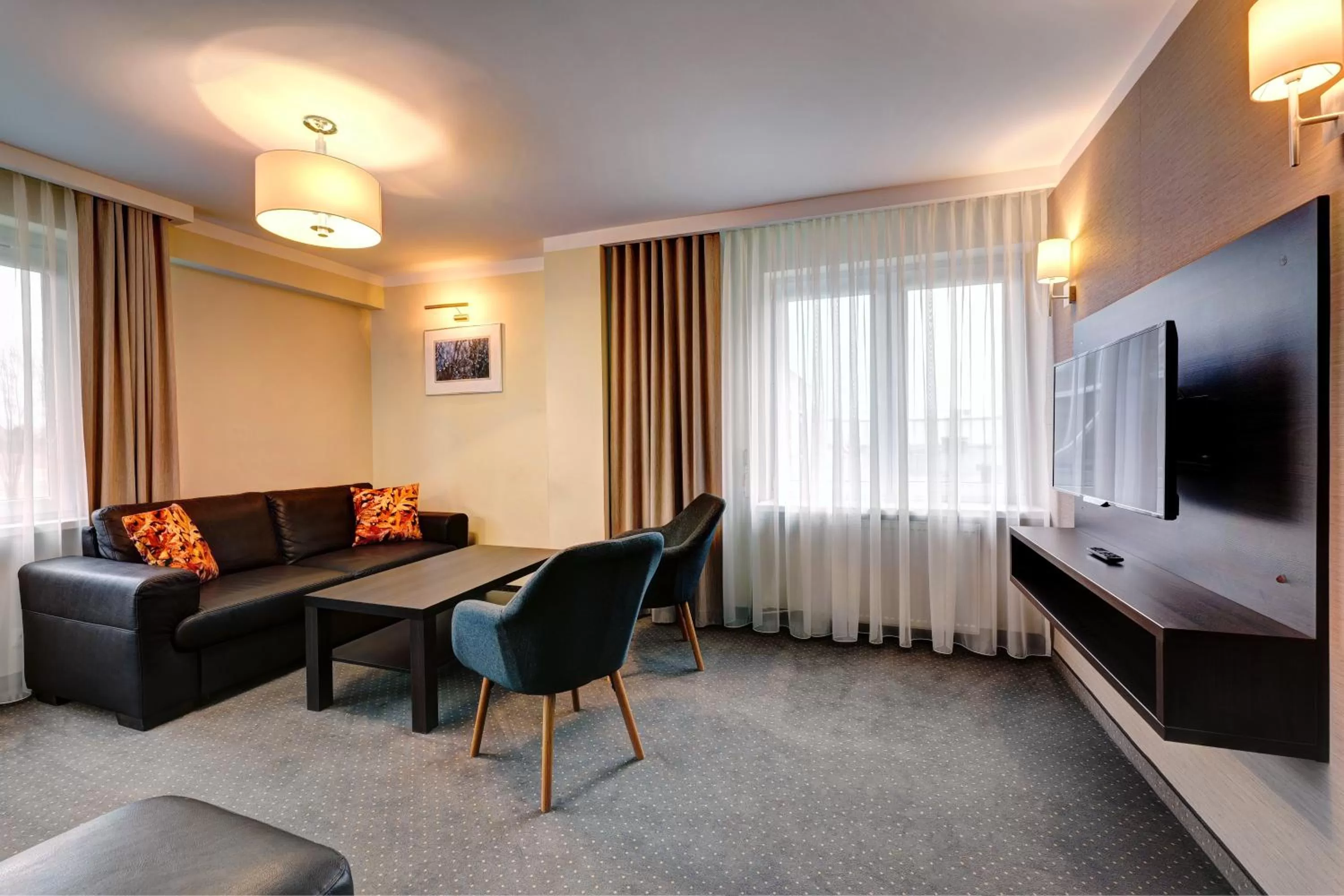 Seating area in Hotel Leśny