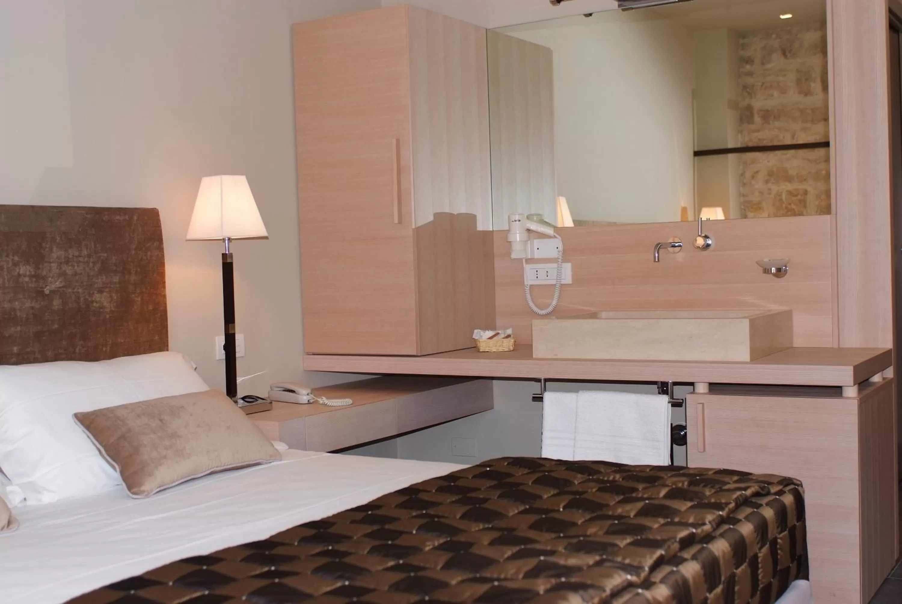 Decorative detail, Bed in El Homs Palace Hotel