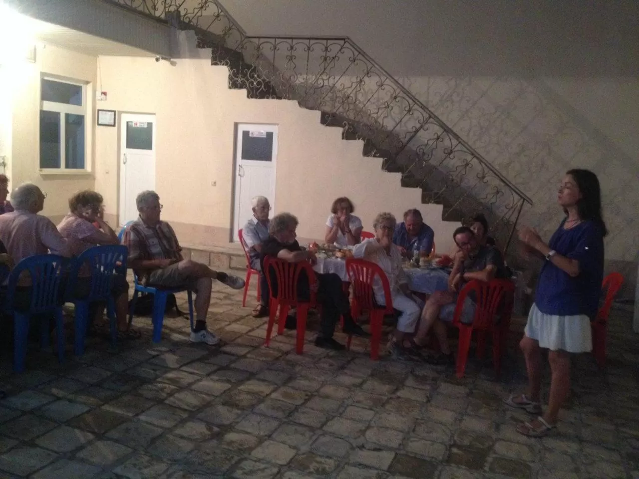 People in Bukhara house hotel