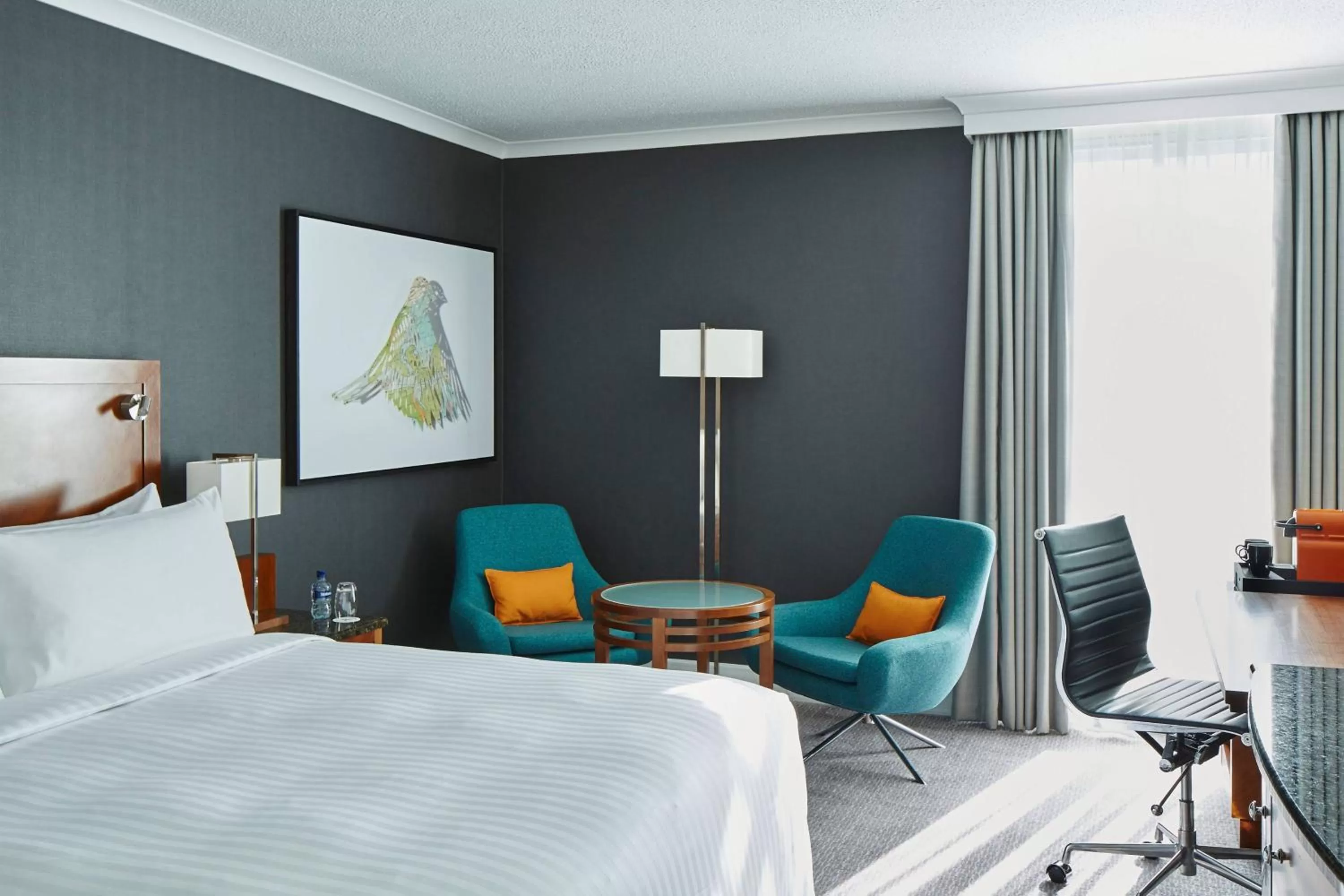 Bedroom, Bed in London Heathrow Marriott Hotel