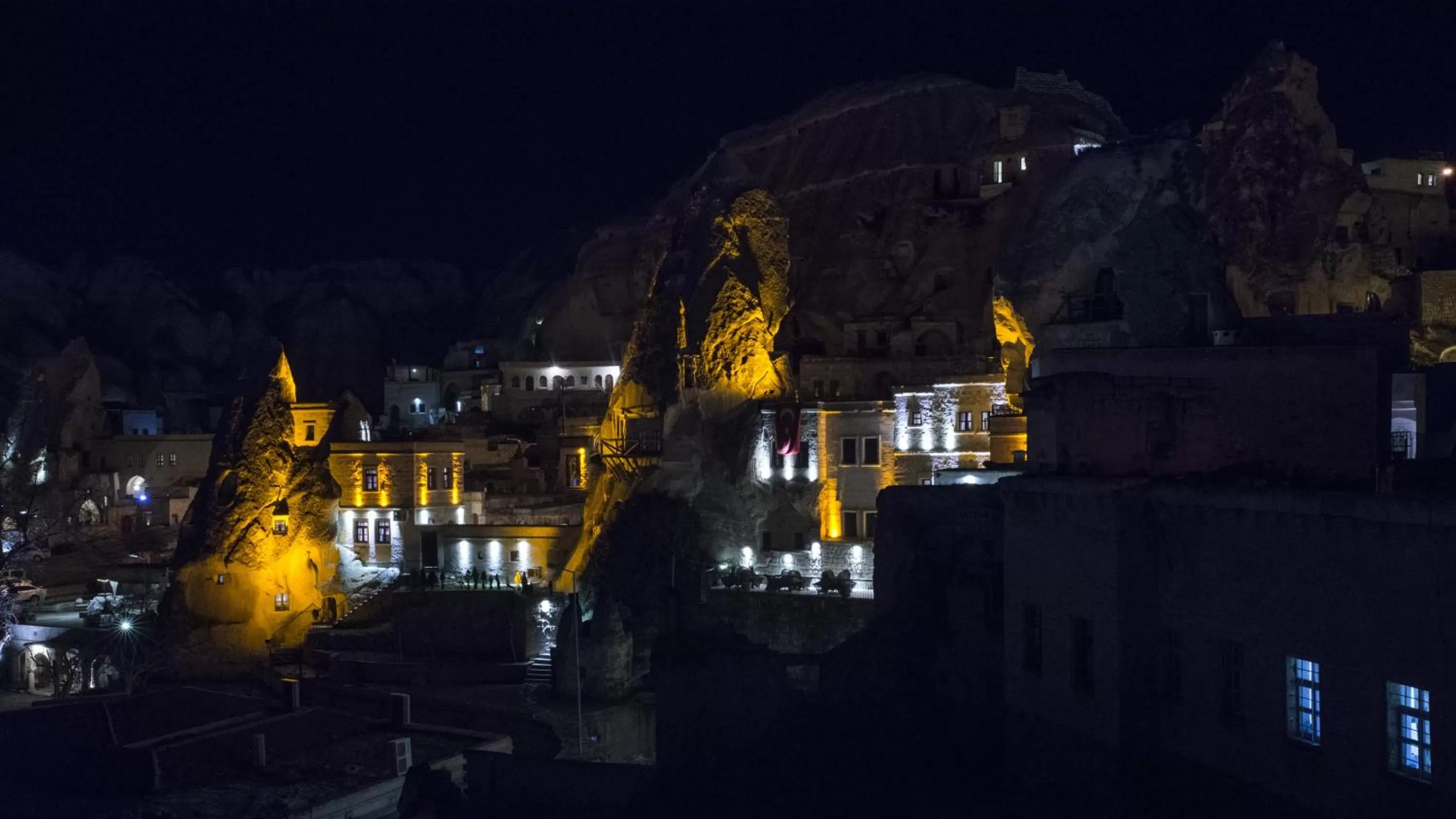 Night in Bedrock Cave Hotel