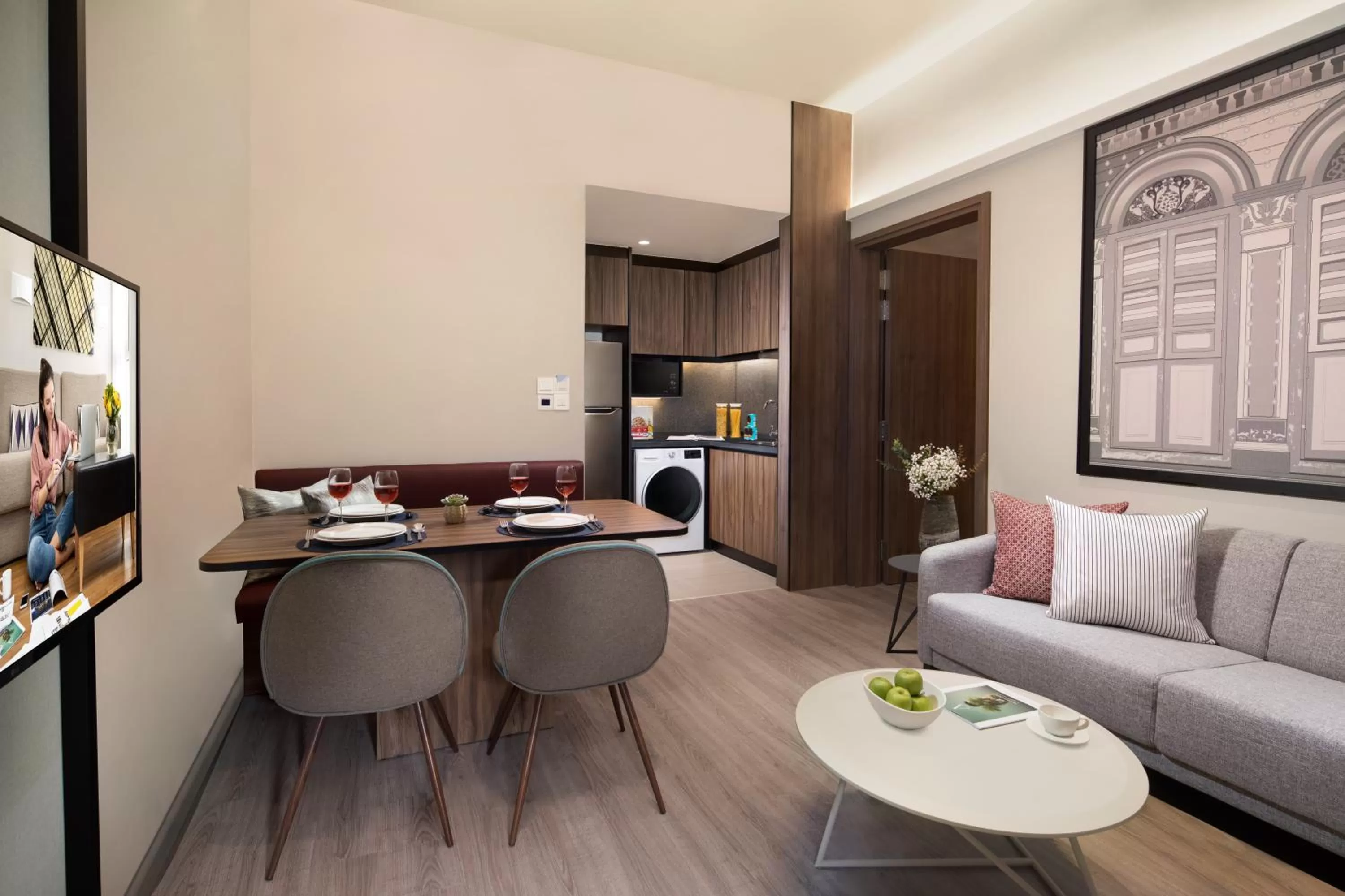 Kitchen or kitchenette in Citadines Rochor Singapore