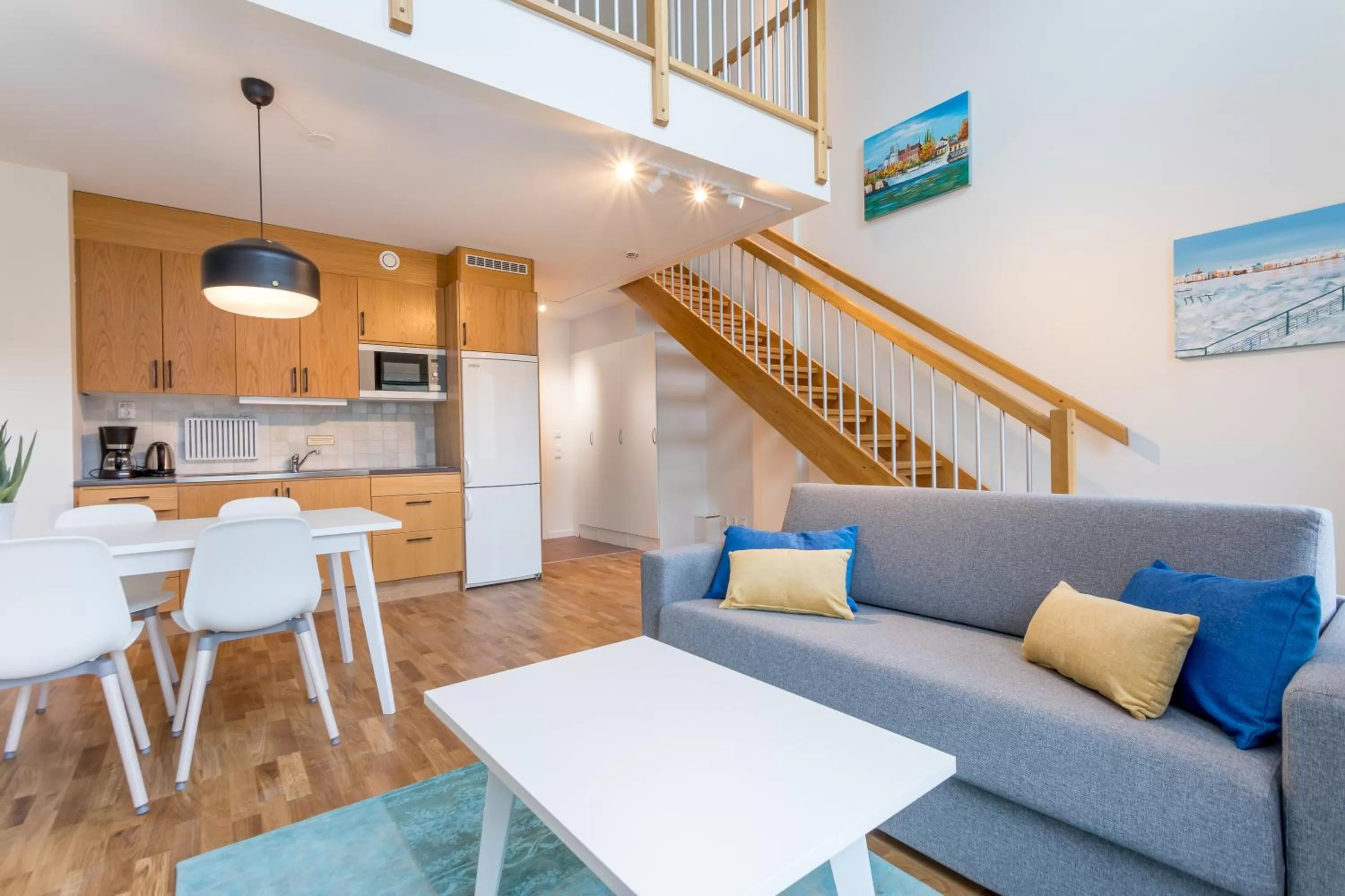 Seating area in ApartDirect Hammarby Sjöstad