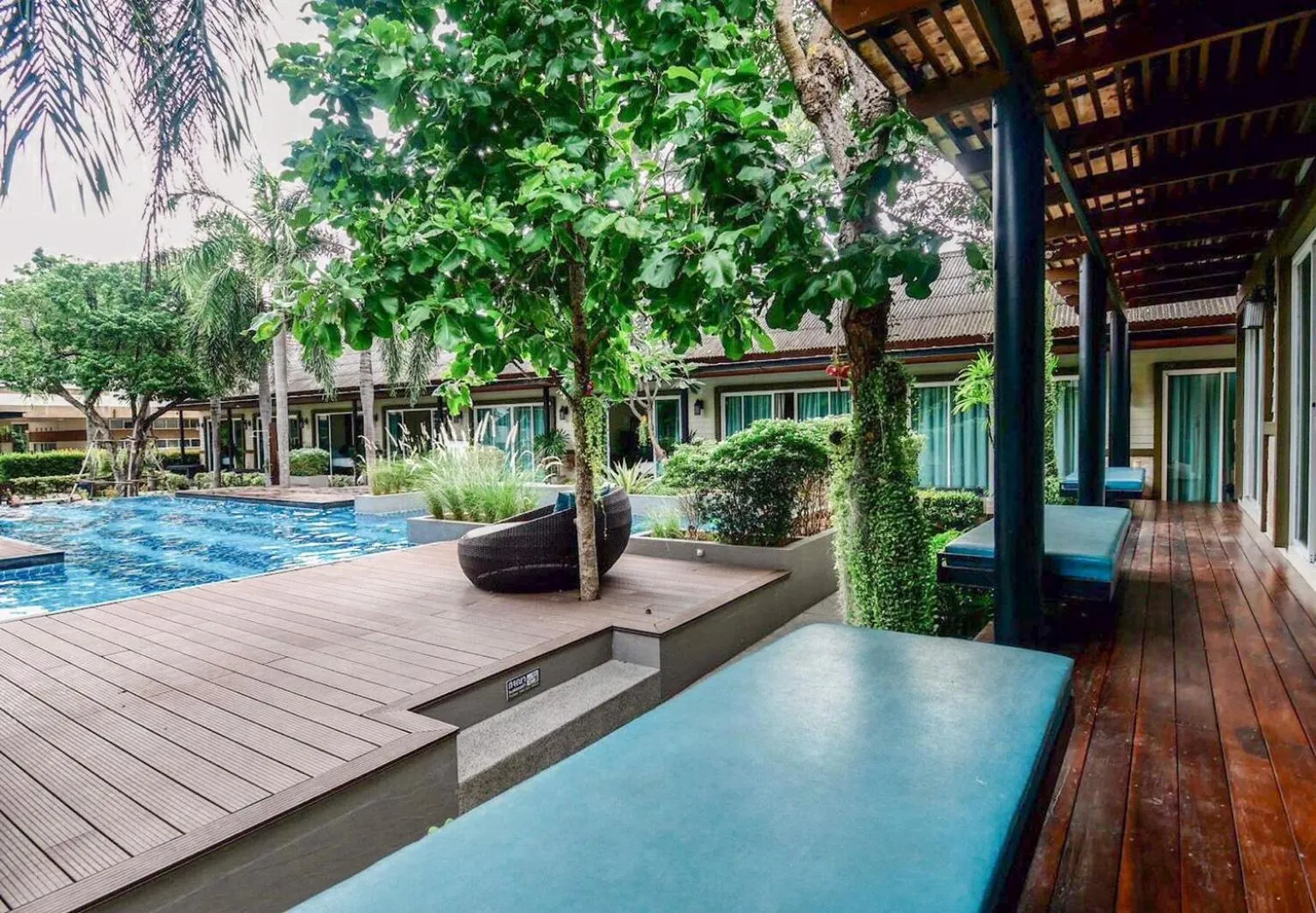 Pool view in Nirundorn Resort Chaam