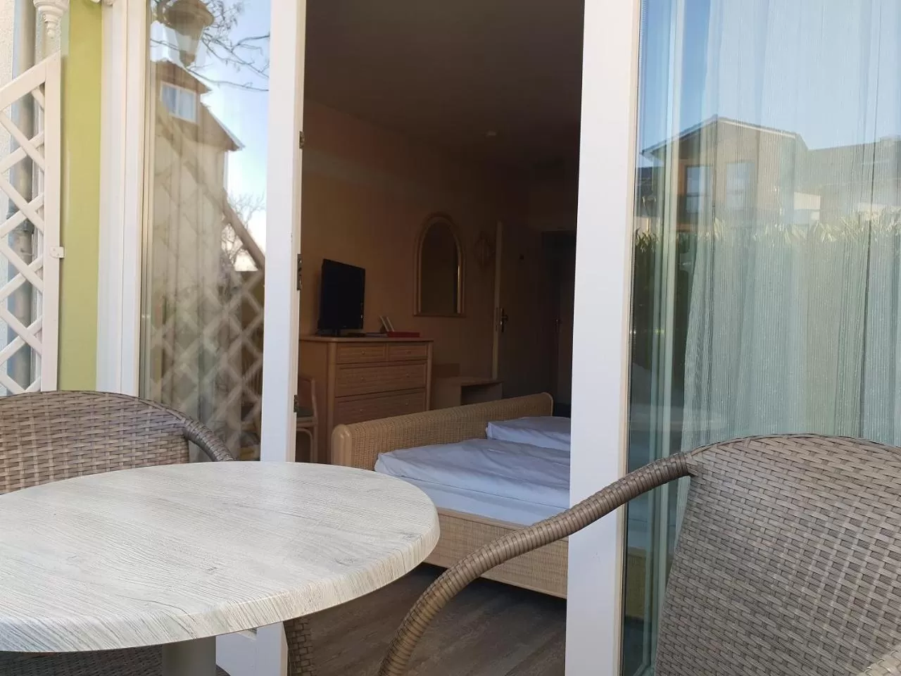 Balcony/Terrace, Bed in Hotel Rosenhof