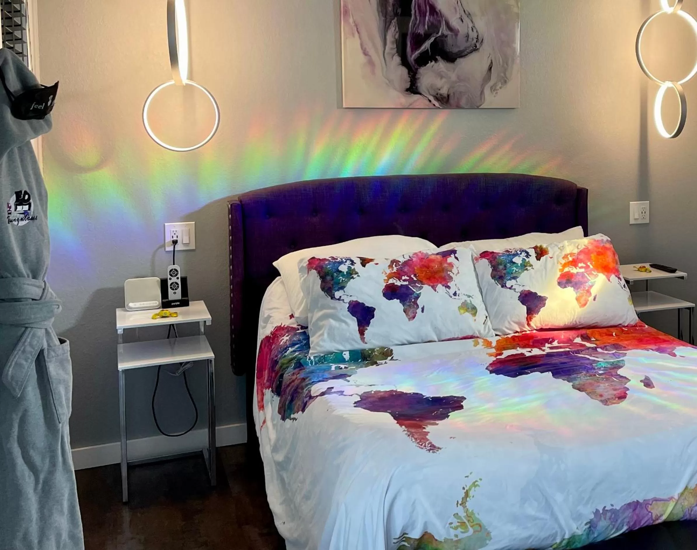 Bed in EO Bungalows, Black Hills