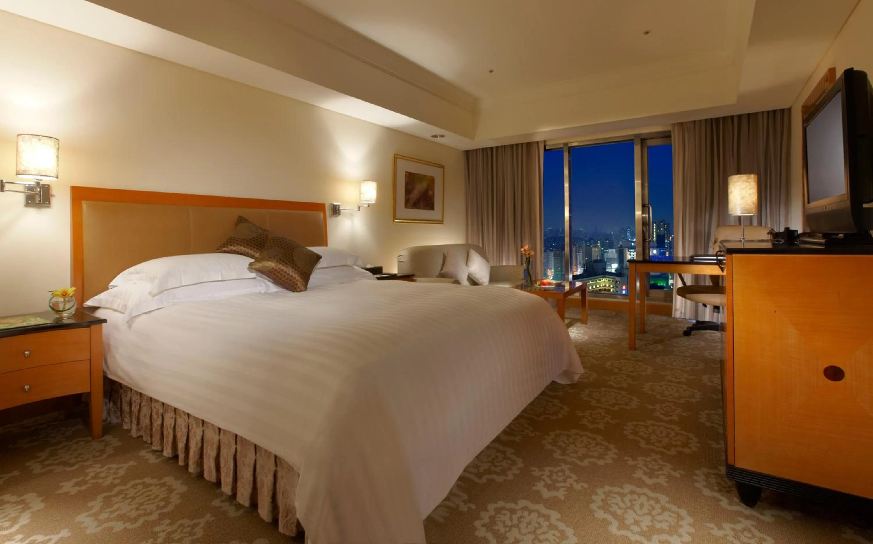 Bed in The Splendor Hotel Taichung