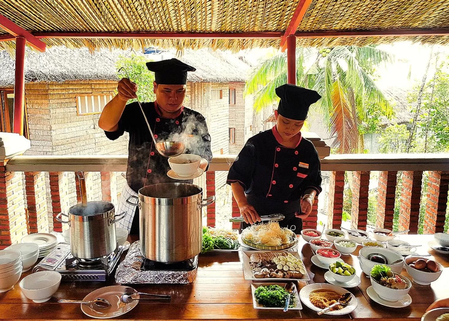 Breakfast in Can Tho Ecolodge