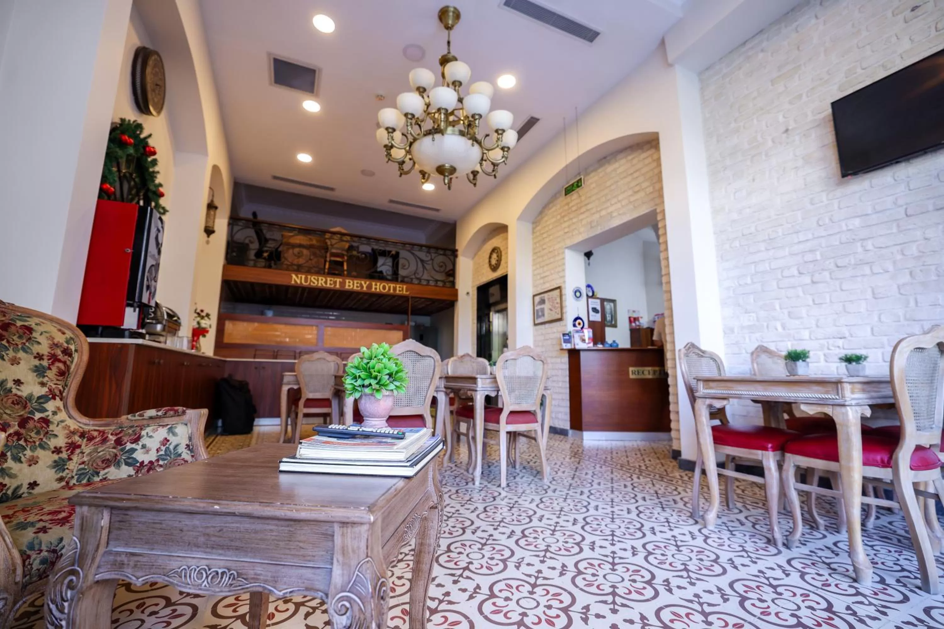 Seating area in Nusretbey Hotel