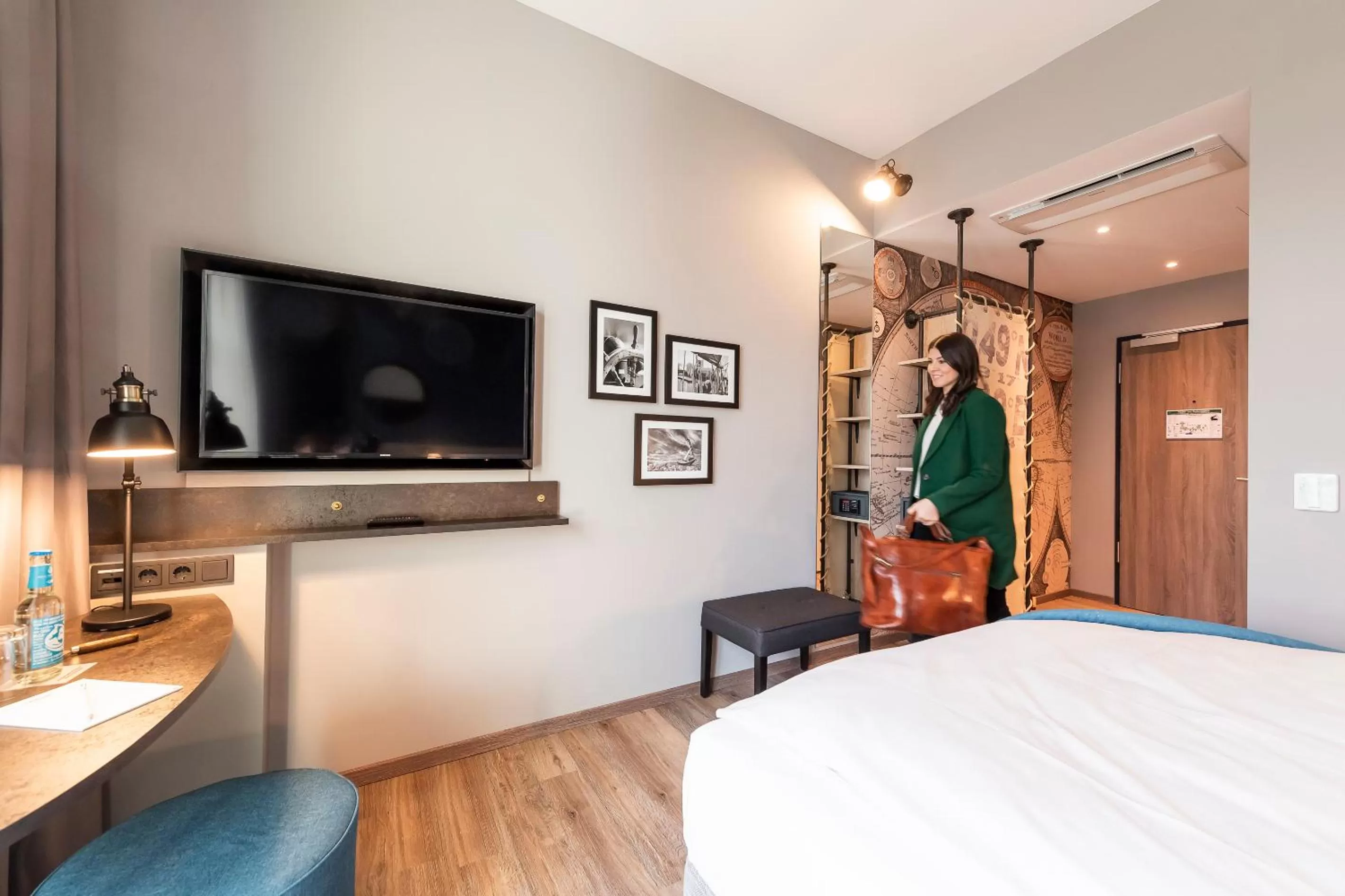 Photo of the whole room, Bed in HARBR. hotel Heilbronn