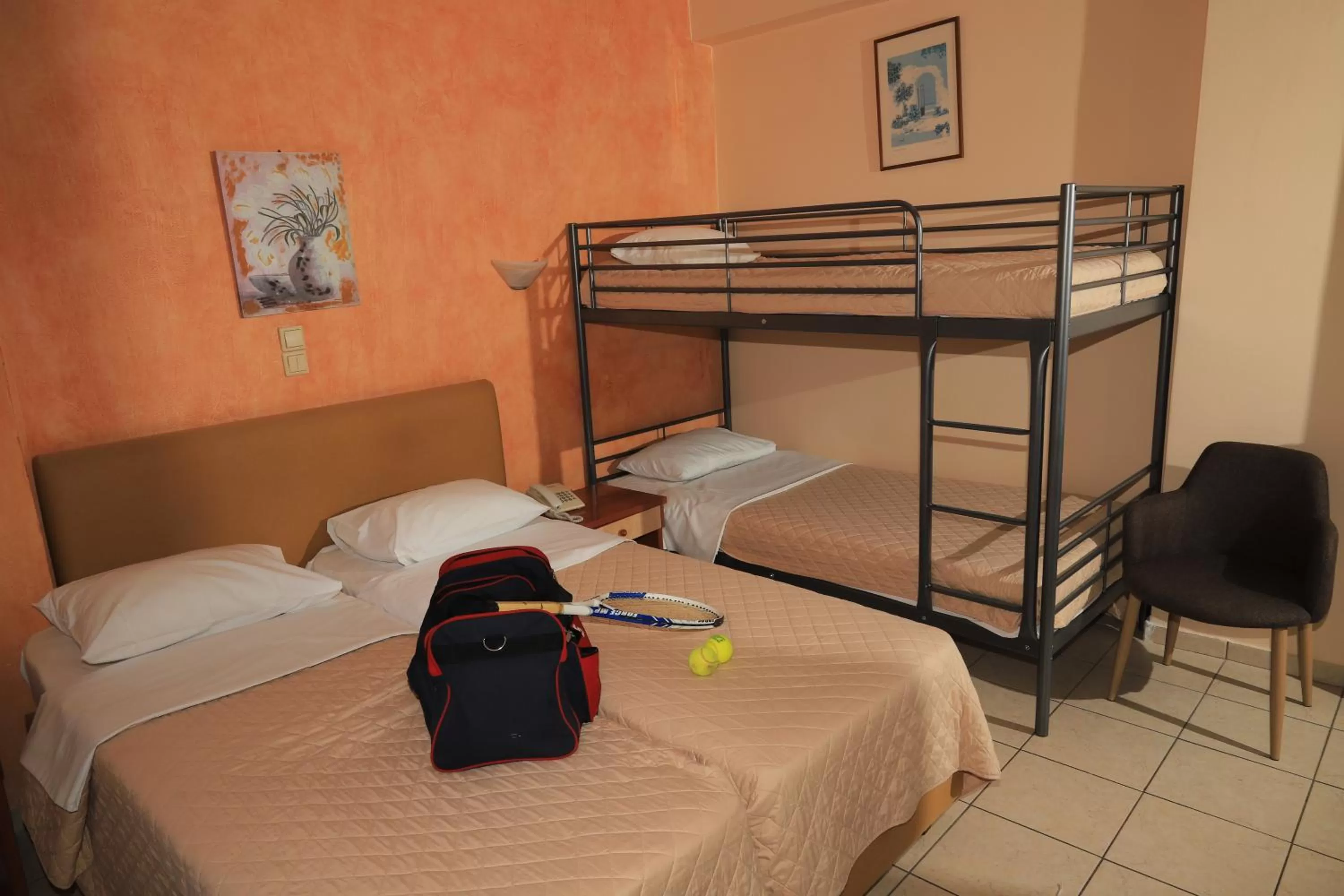 Bed in IKAROS Hotel ELLINIKO