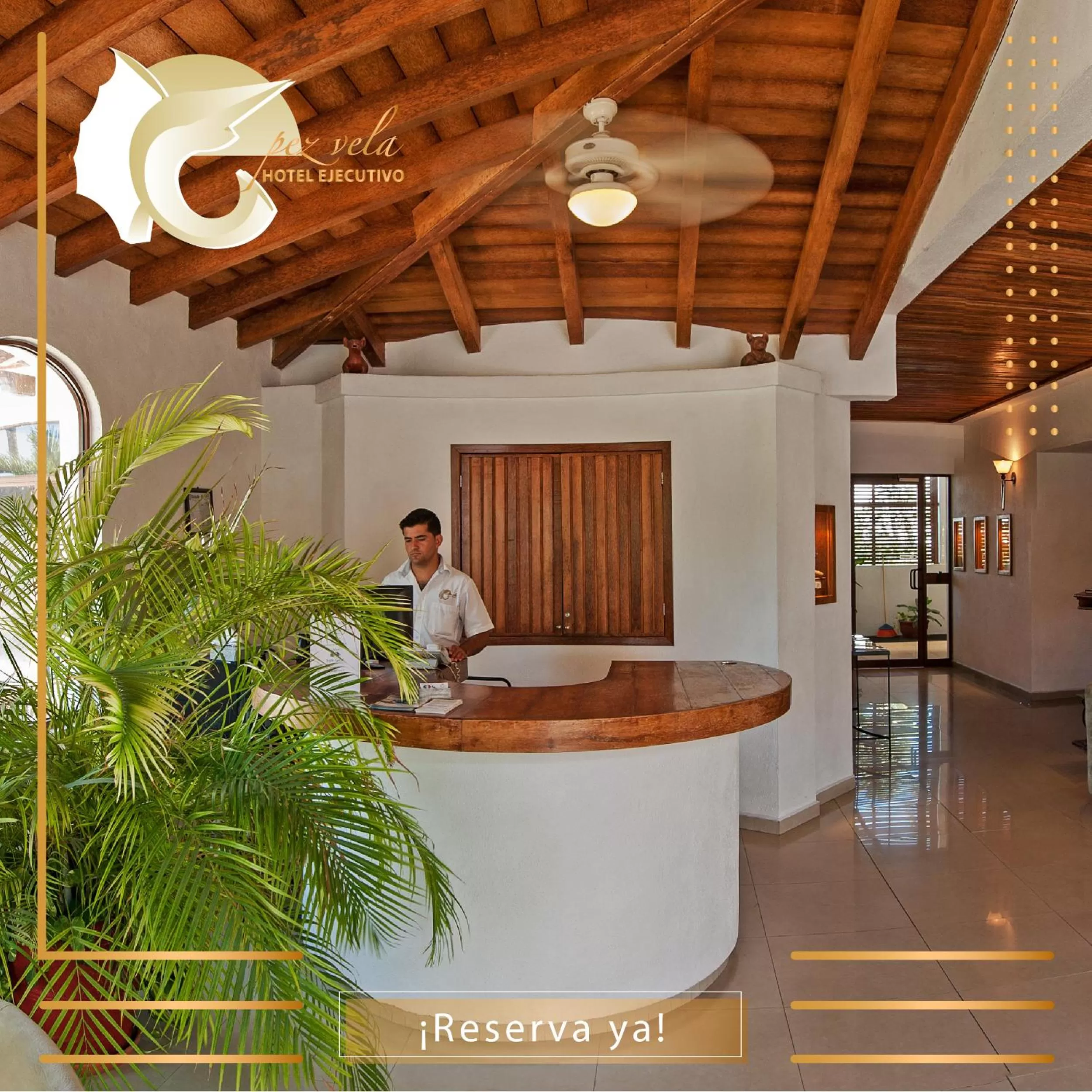 Lobby or reception in Hotel Pez Vela