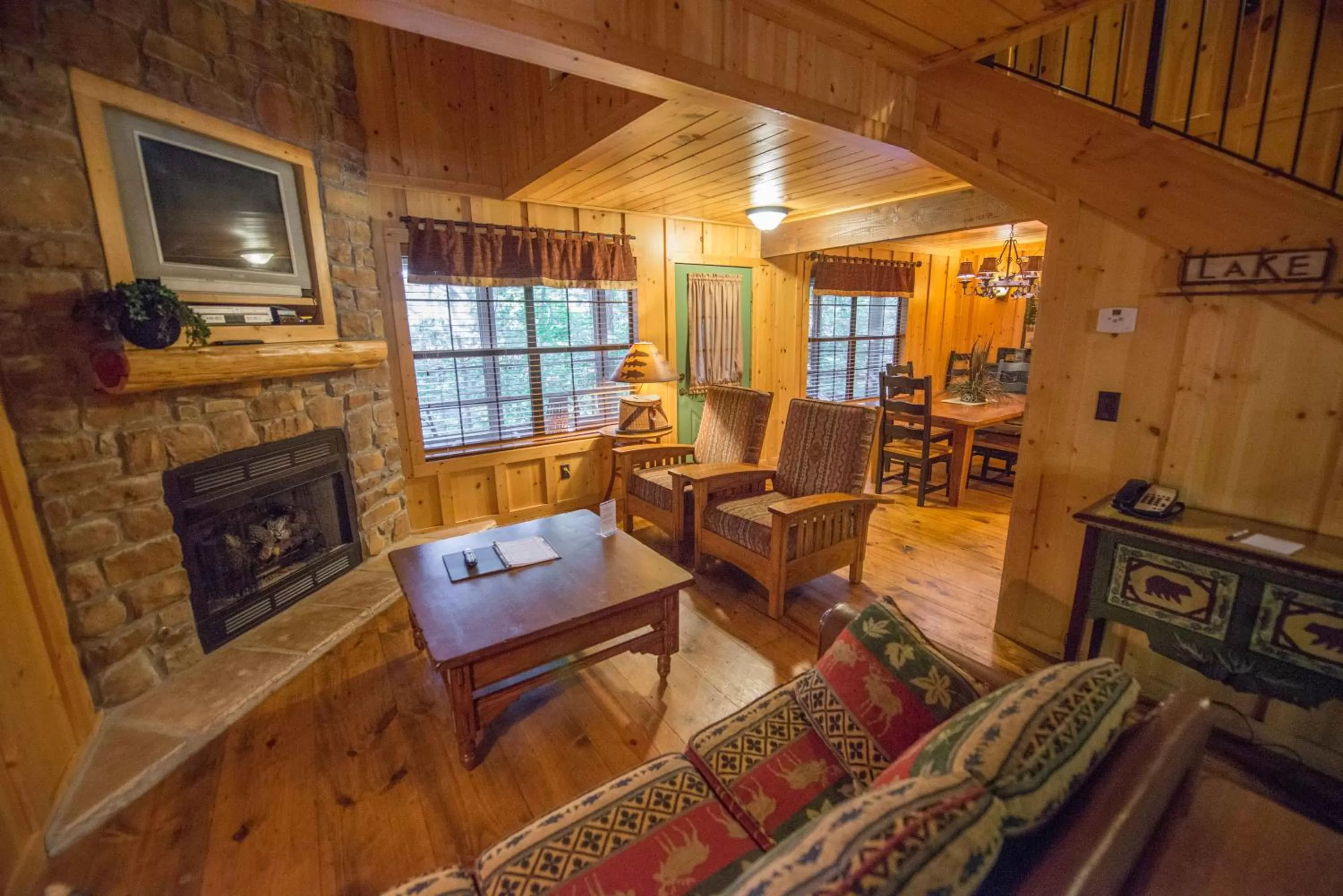 Living room in Cabins at Green Mountain, Trademark Collection by Wyndham