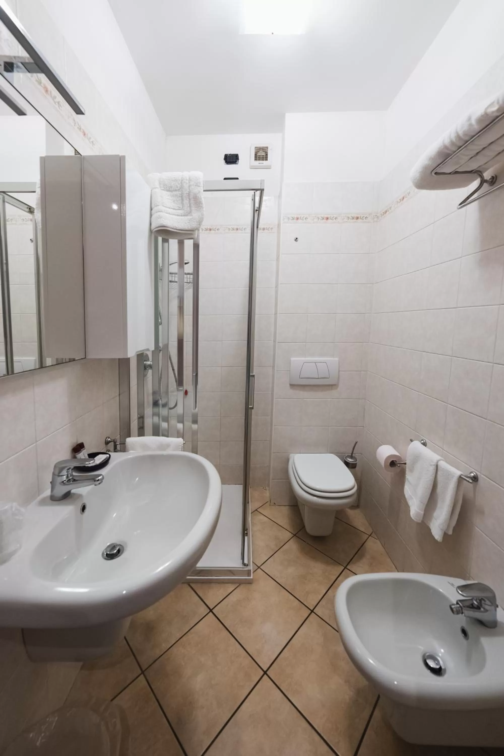 Shower in Parini Hotel