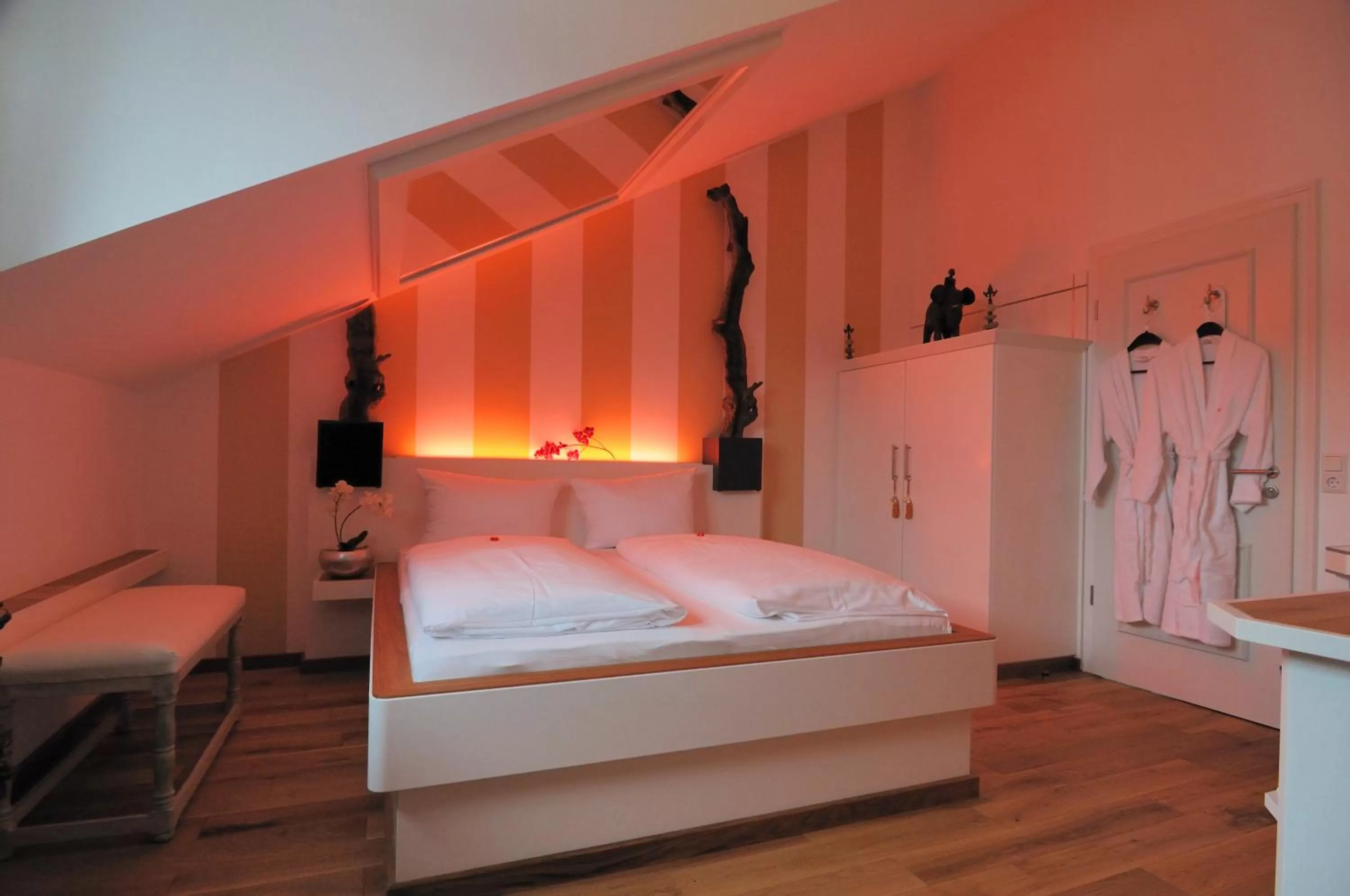 Photo of the whole room, Bed in YachtHotel Helvetia Spa- und Wellnessdomizil