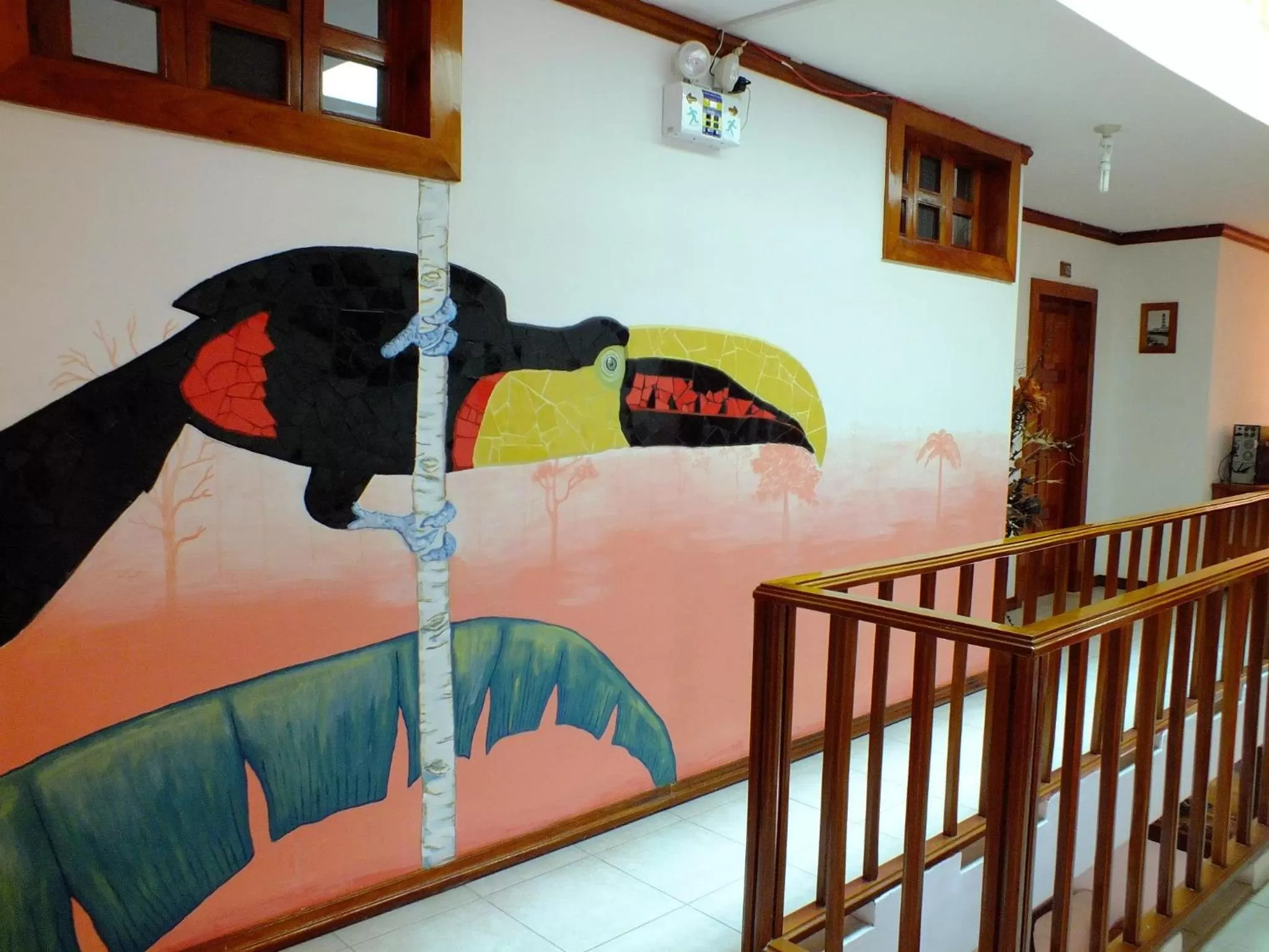 Decorative detail in Hostal Macaw