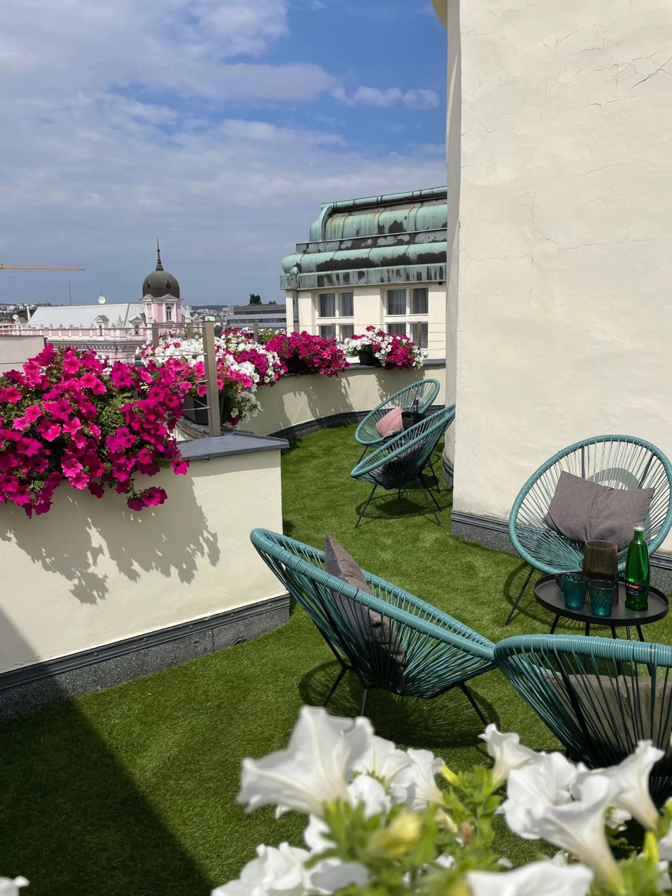 Balcony/Terrace in Rooftop Planet Prague Hotel