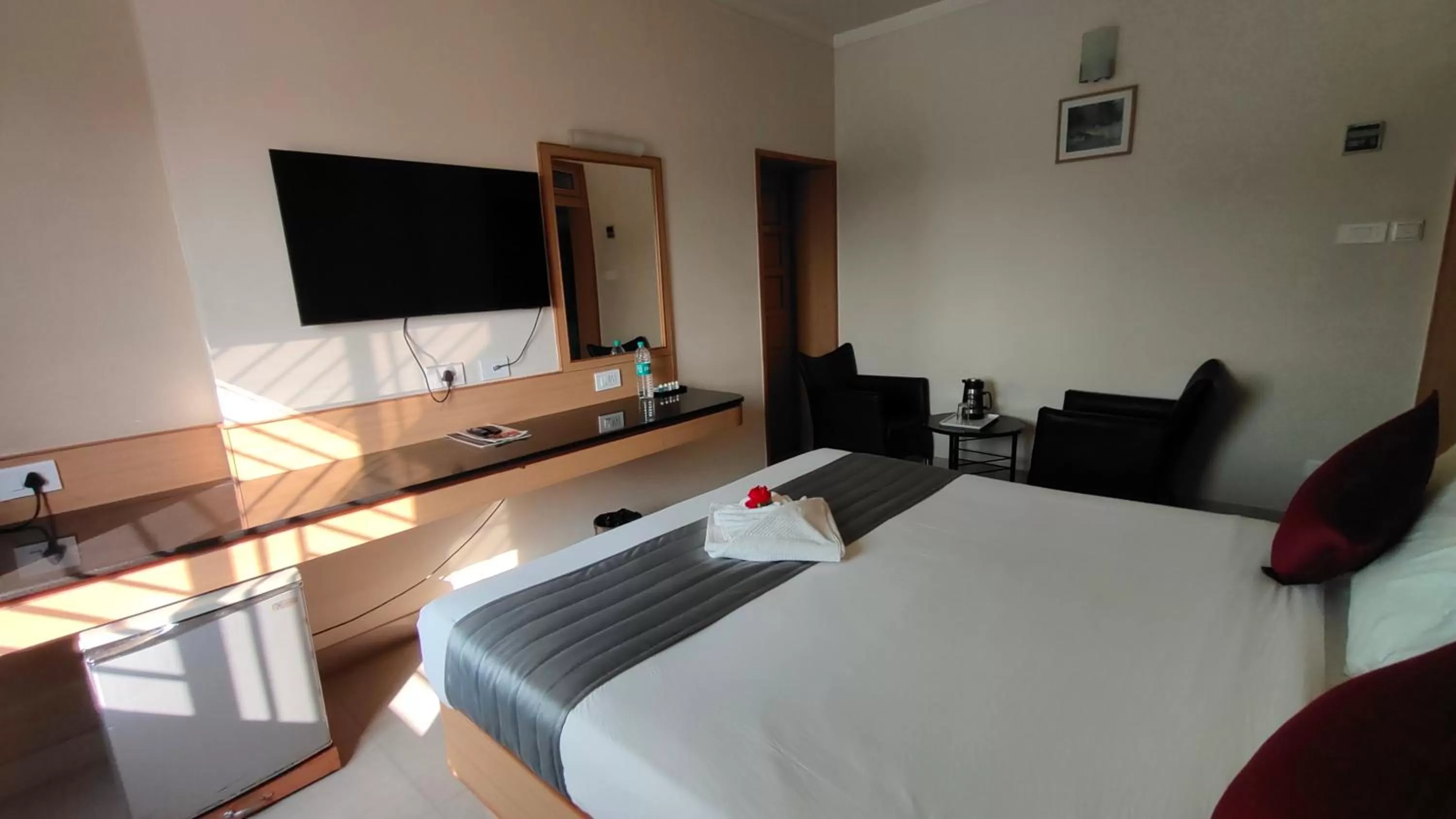 Bed in Hotel Aishwarywaa