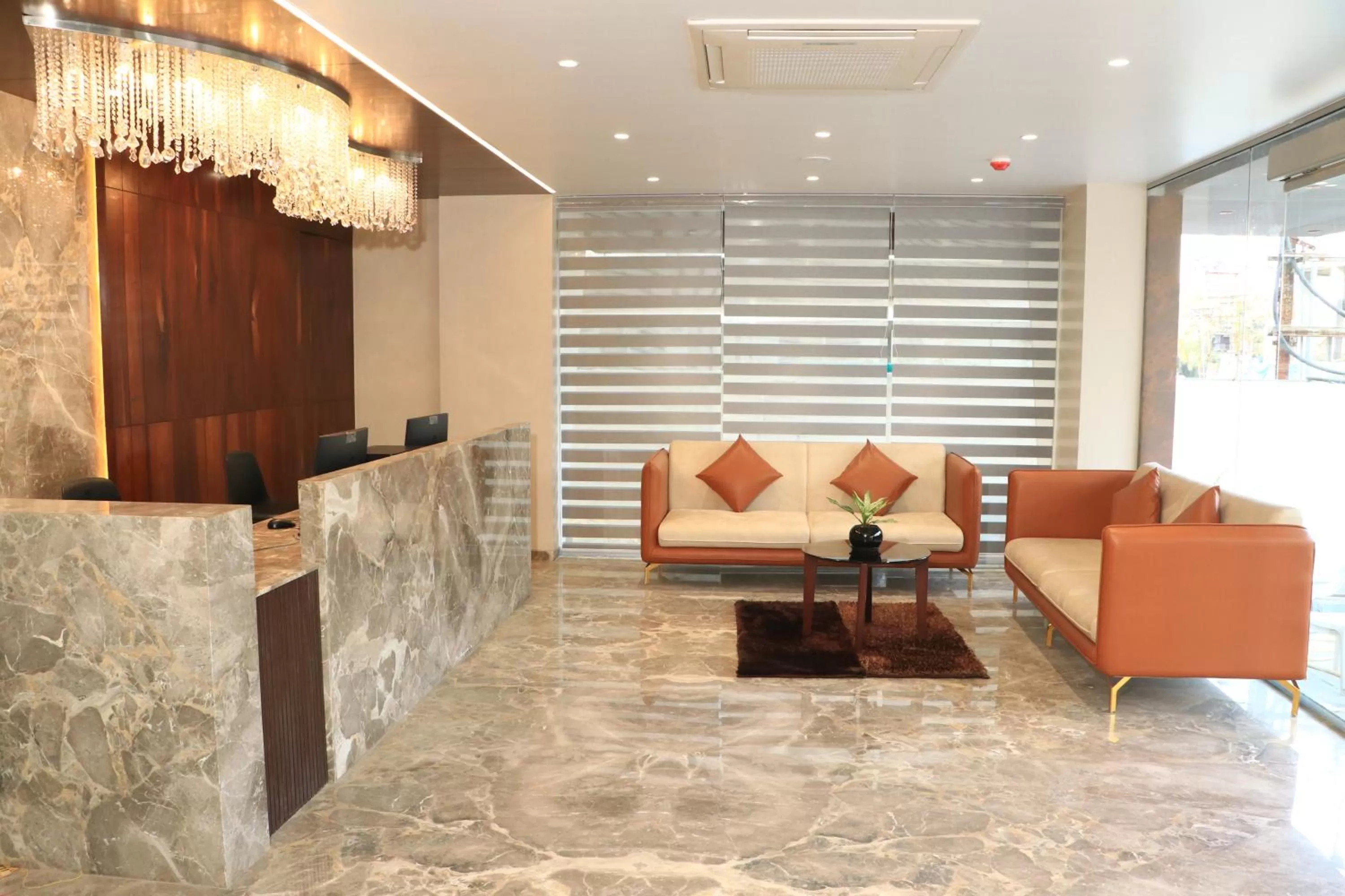 Seating area in Hotel Rudra Royals