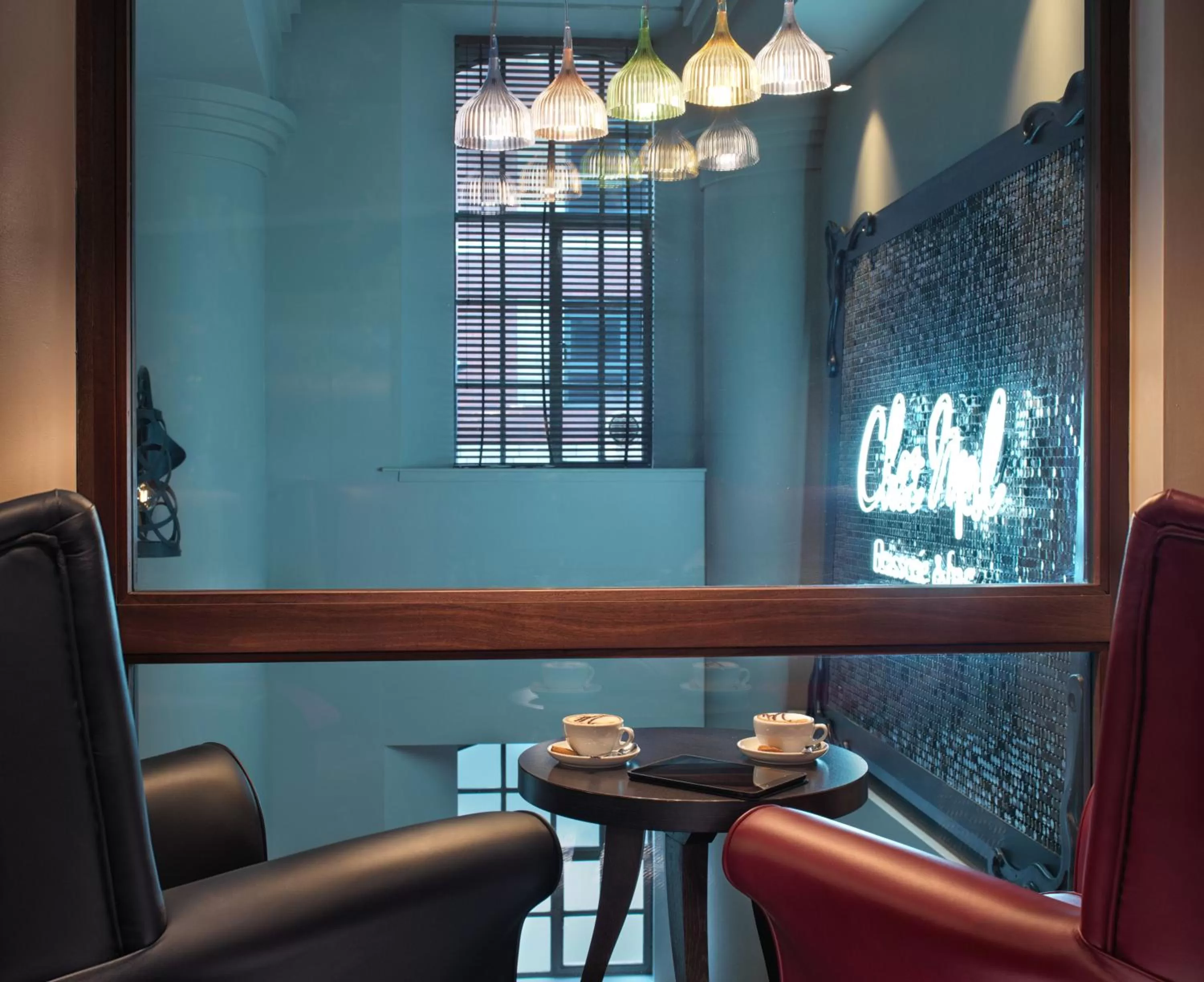 Dining area in Malmaison Hotel Leeds