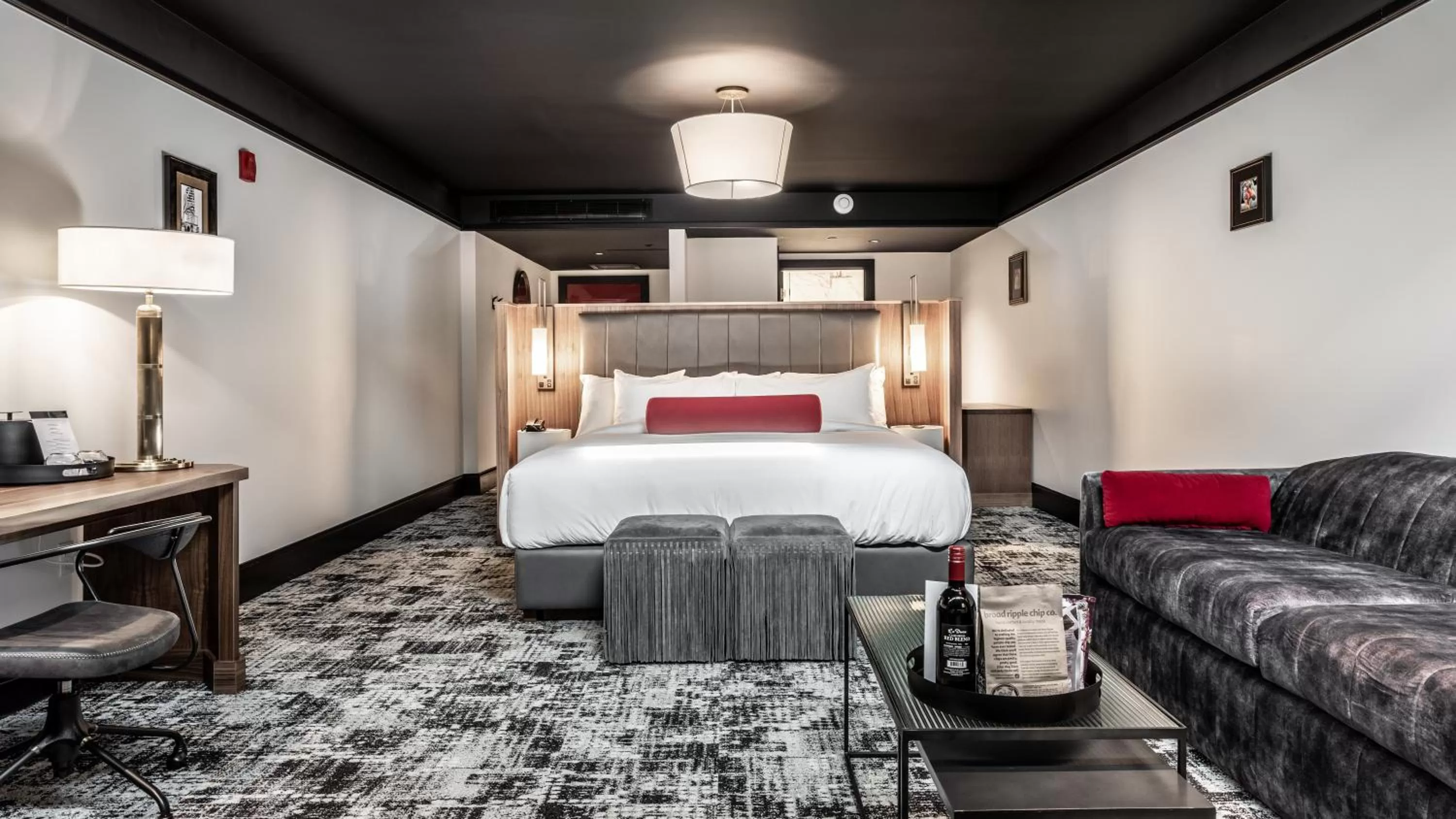 Bed in Bottleworks Hotel