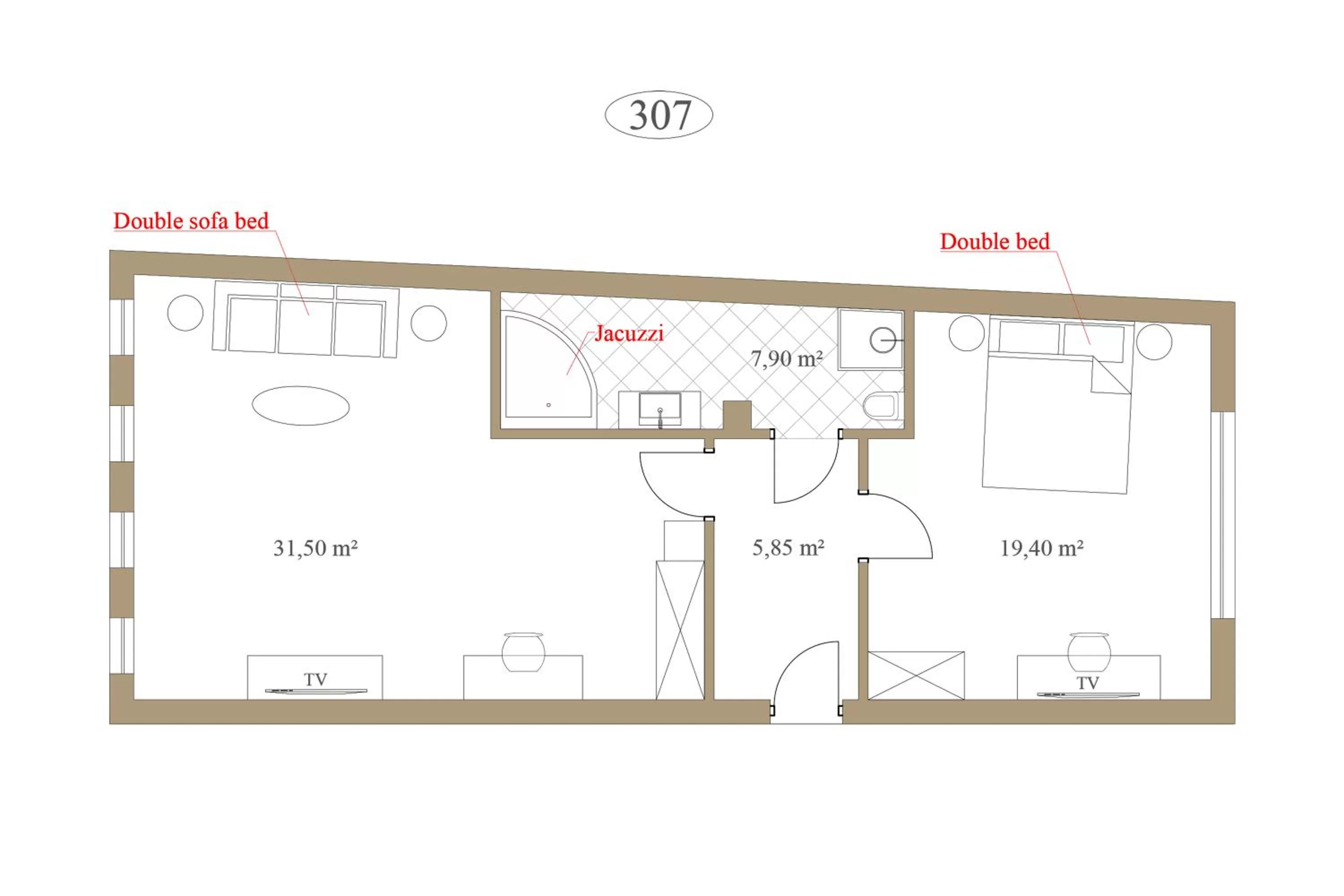 Floor plan in St Palace Hotel