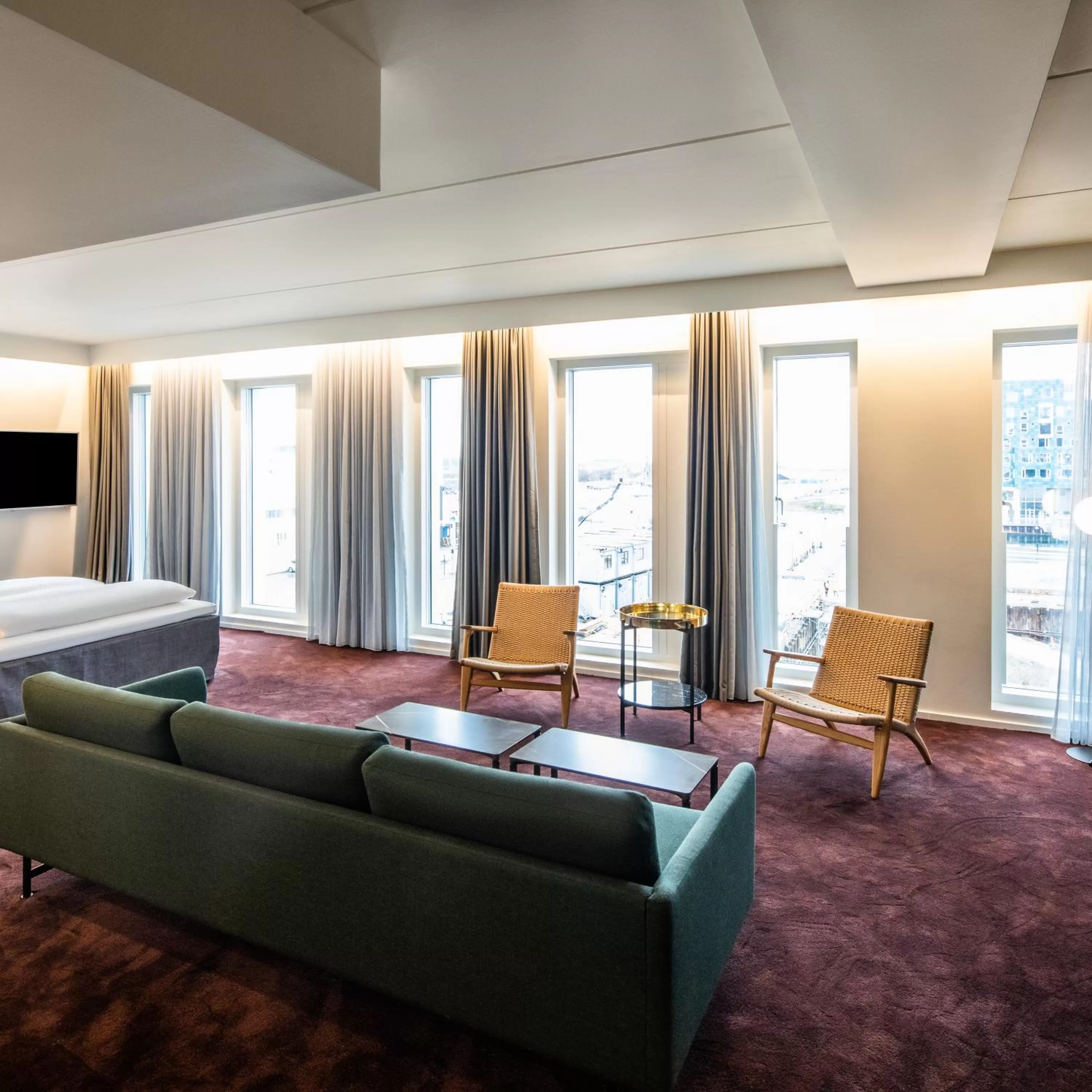 Seating area in Comwell Copenhagen Portside Dolce by Wyndham