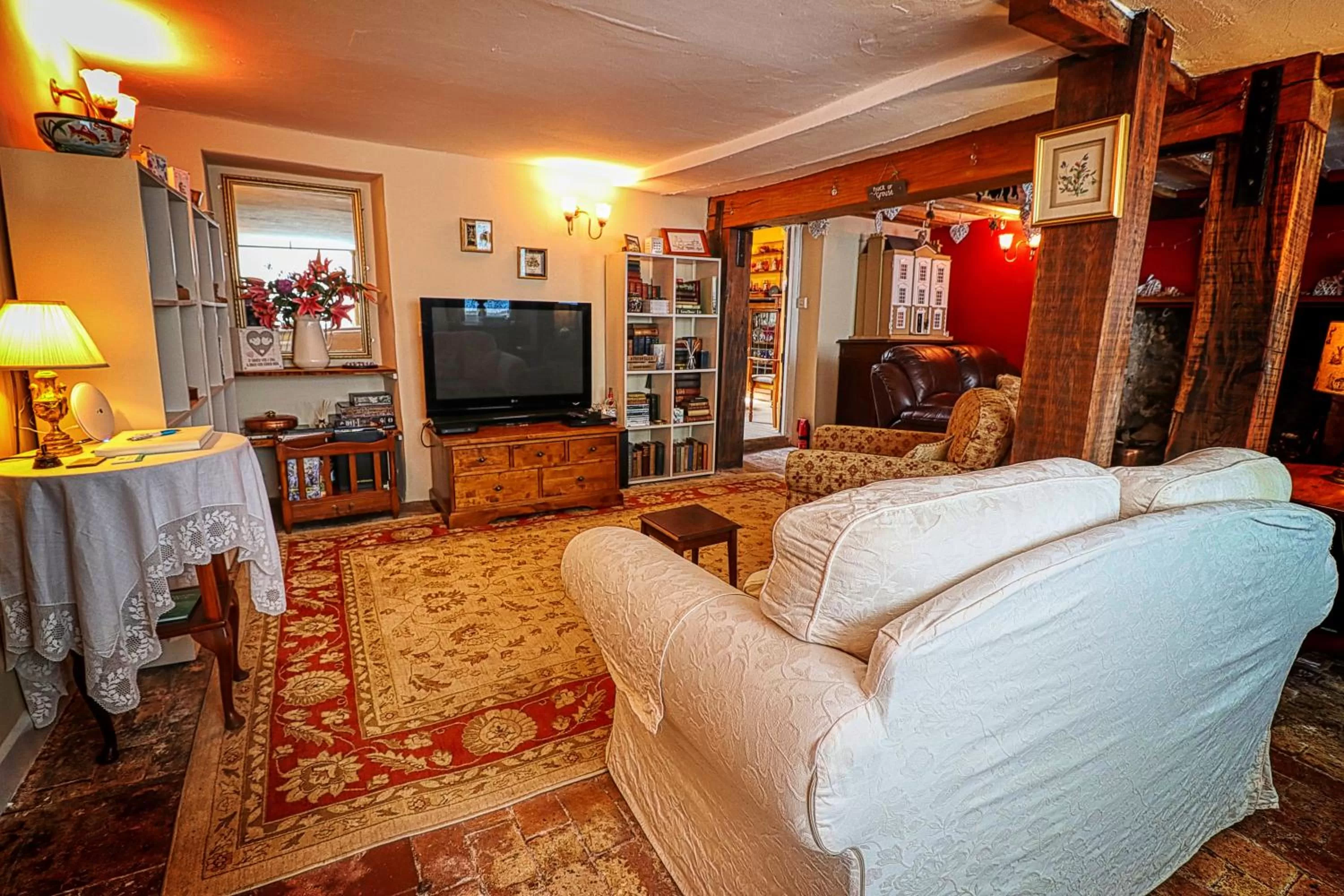 Living room in The Old Bookshop