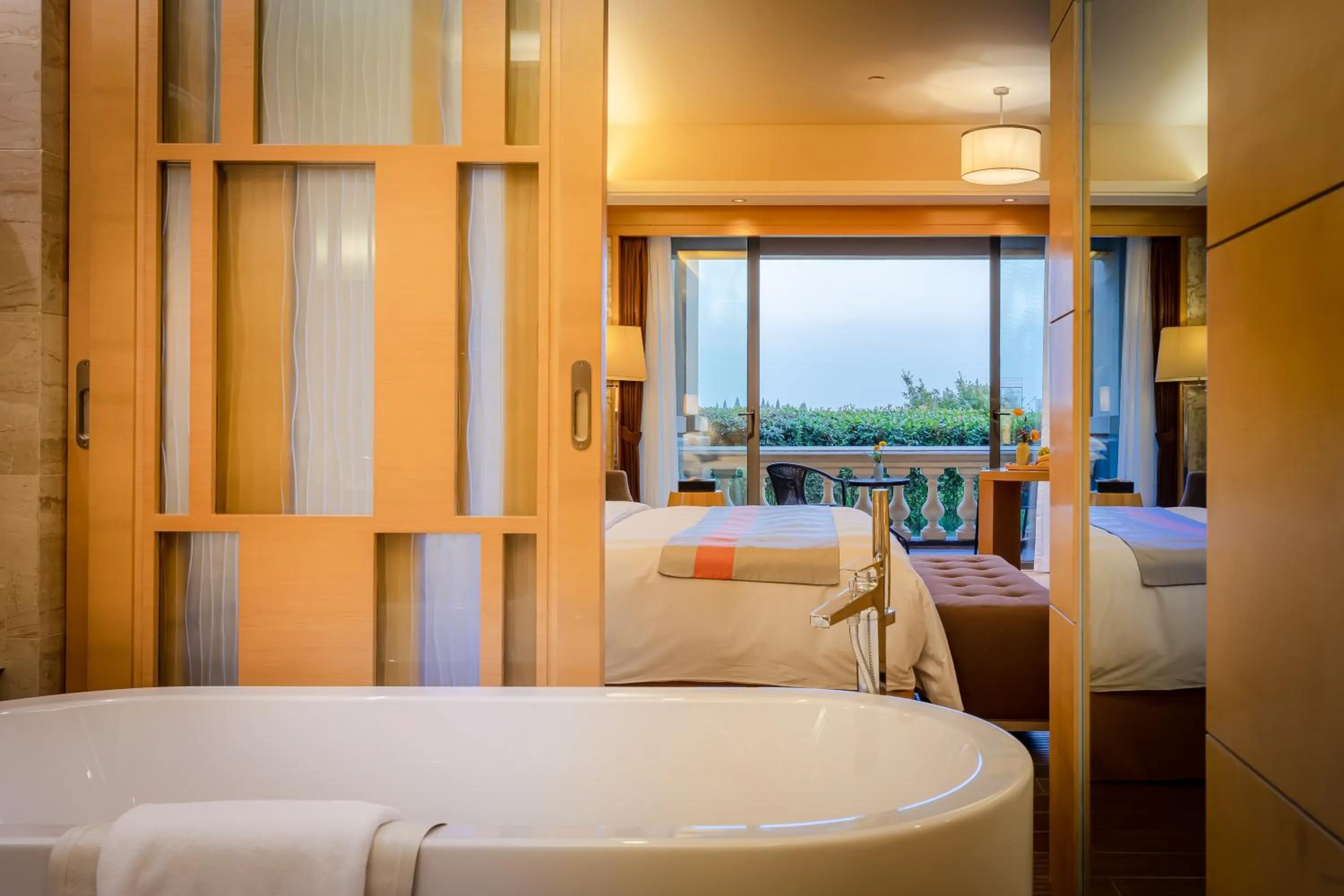 Bathroom, Bed in Your World International Conference Centre Hotel