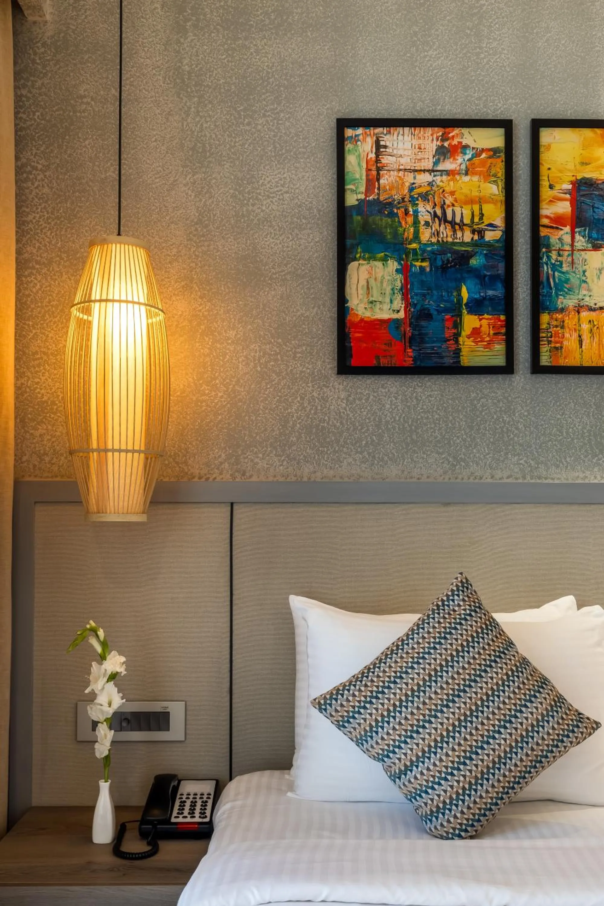 Decorative detail, Bed in Clarion Hotel Ocean Palms Goa