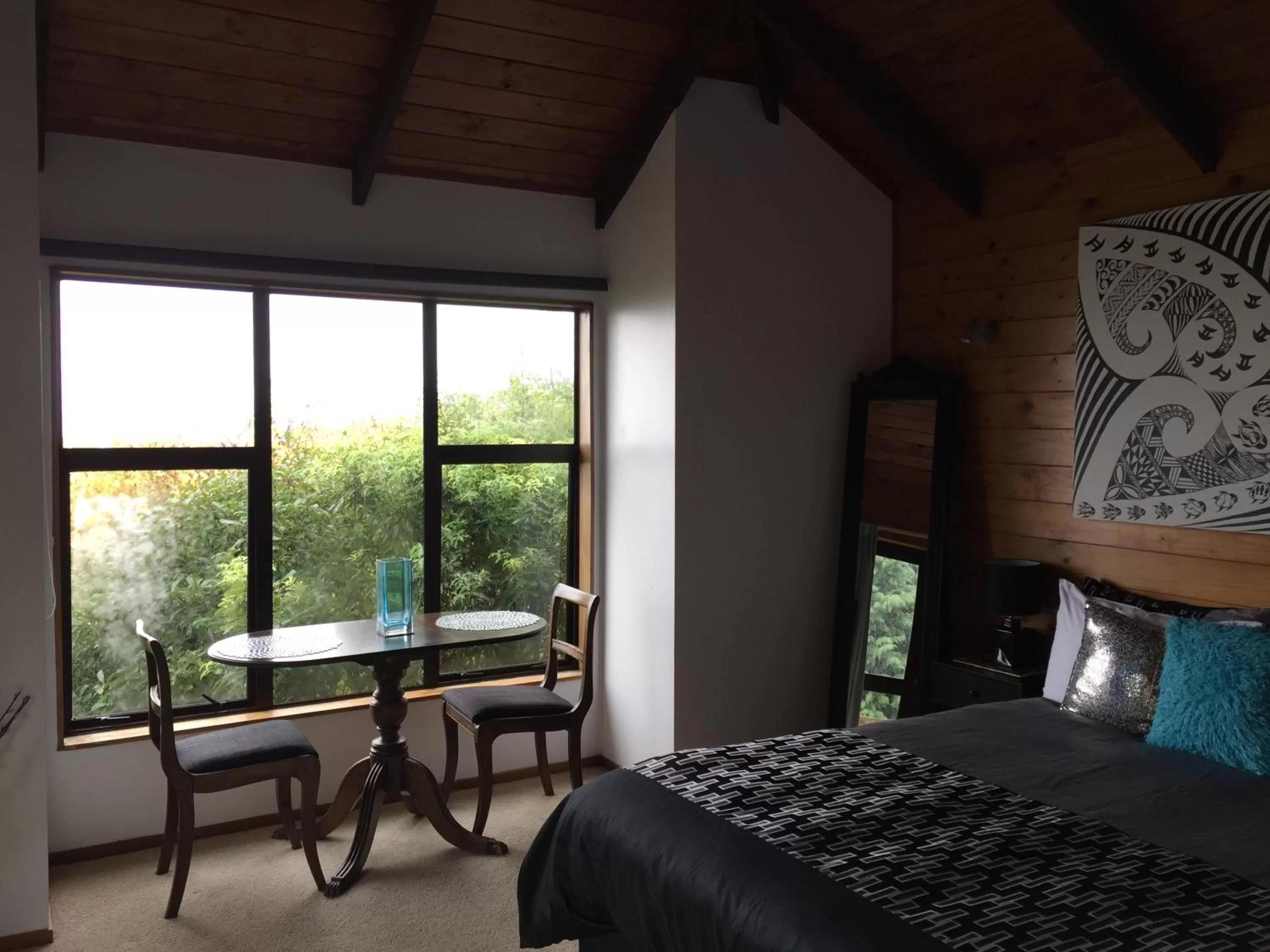 Decorative detail, Bed in Grafton Cottage & Chalets