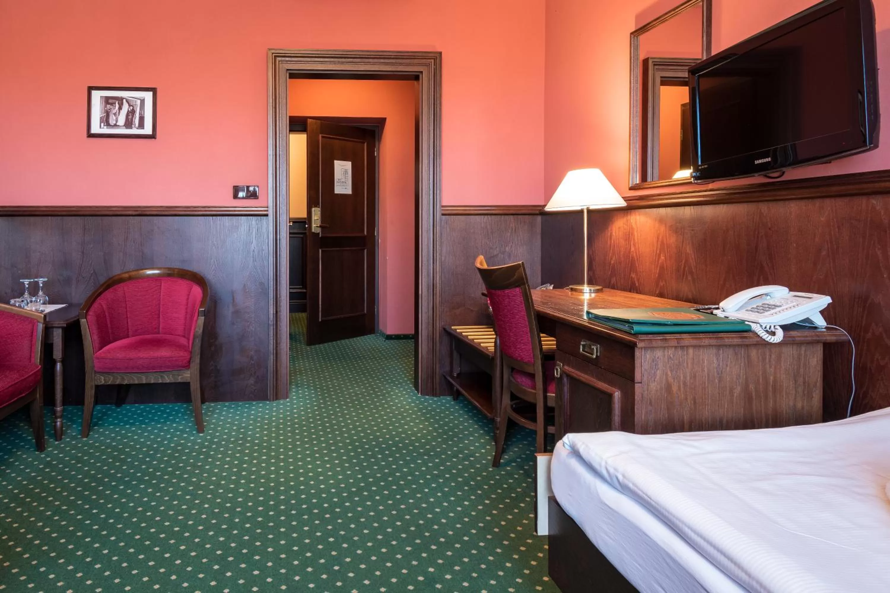 Bed in Hotel U Hejtmana Šarovce