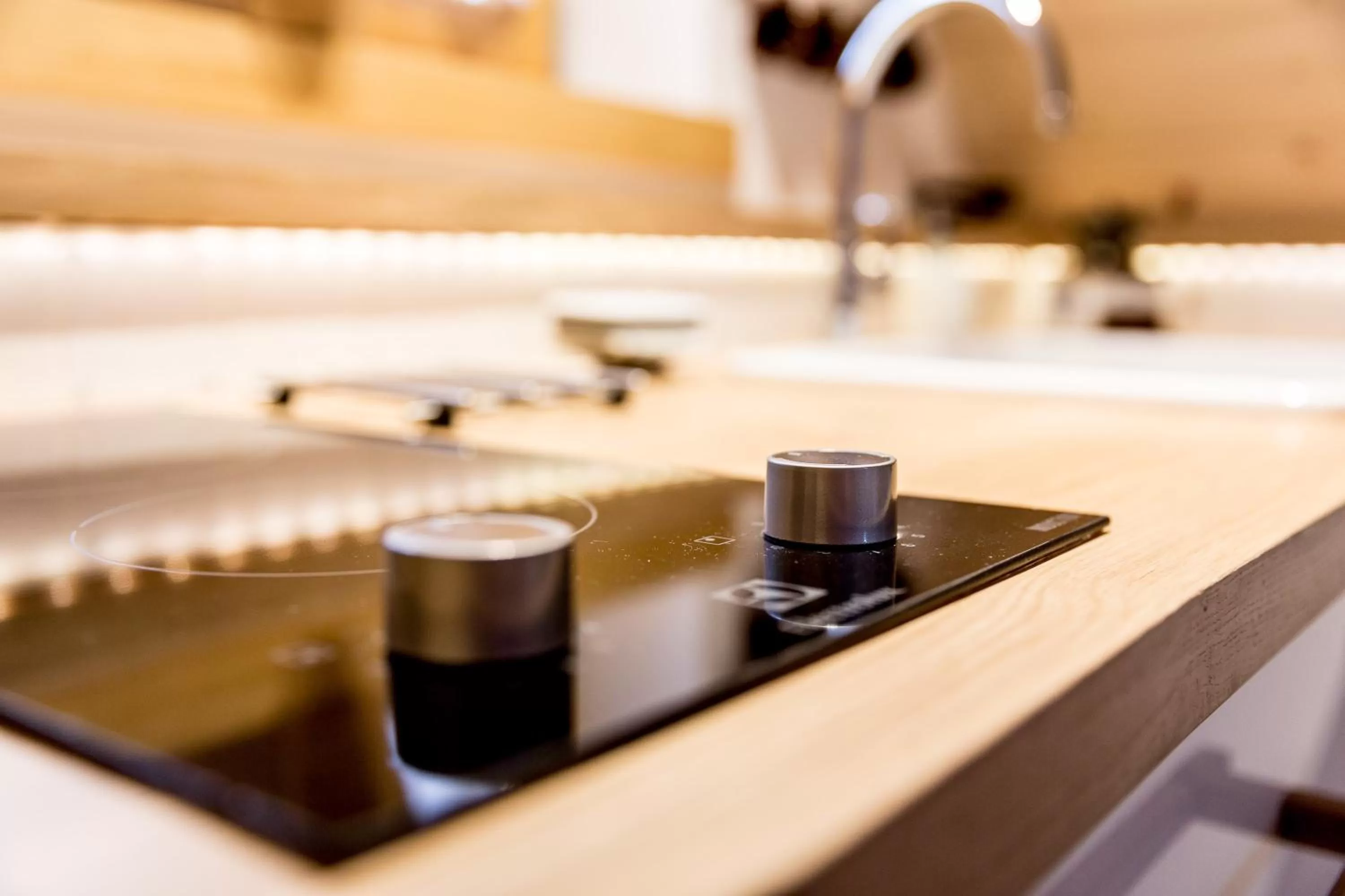 Kitchen or kitchenette in Aparthotel Bambi