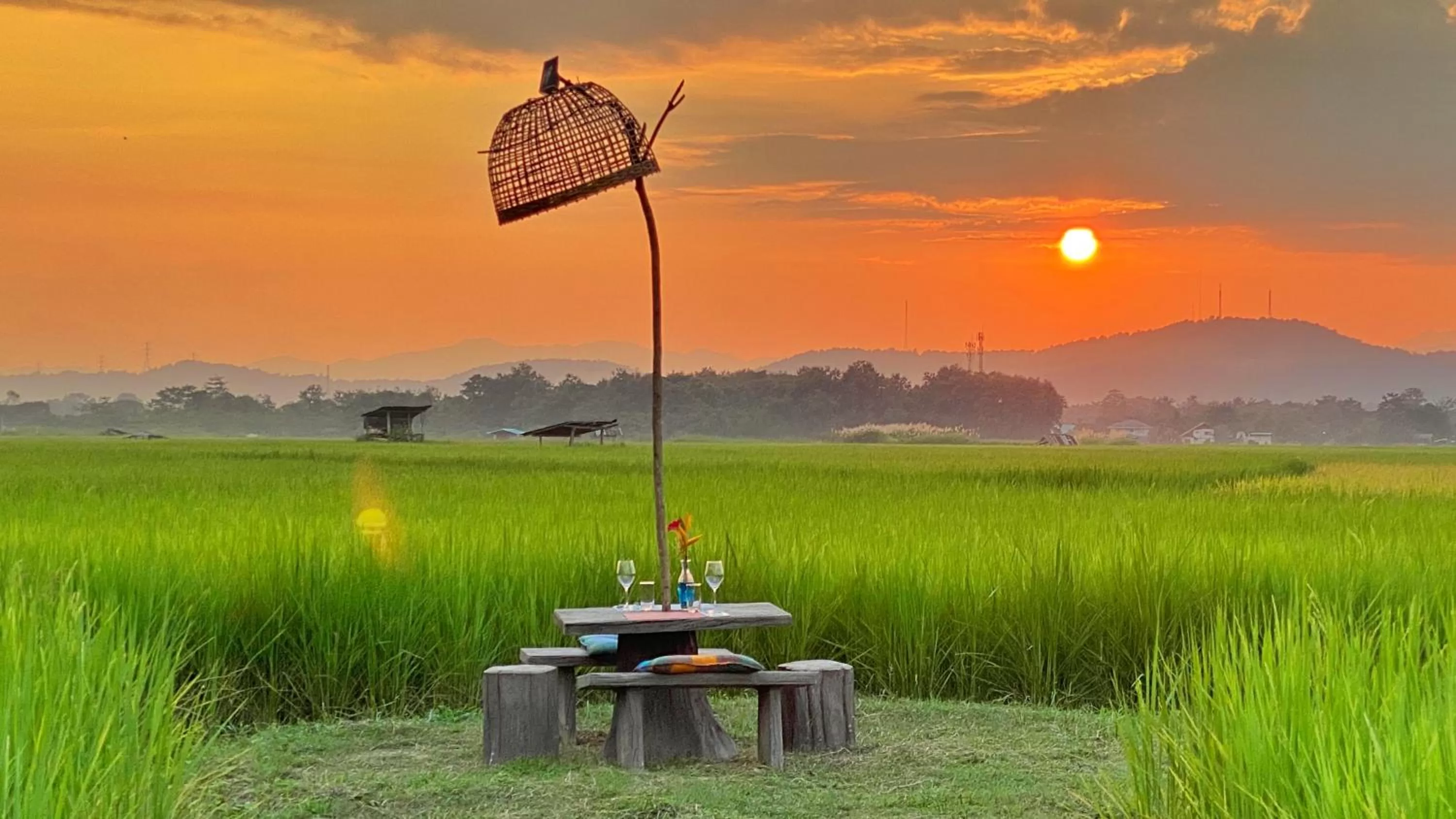 Sunset in Nan Seasons Boutique Resort